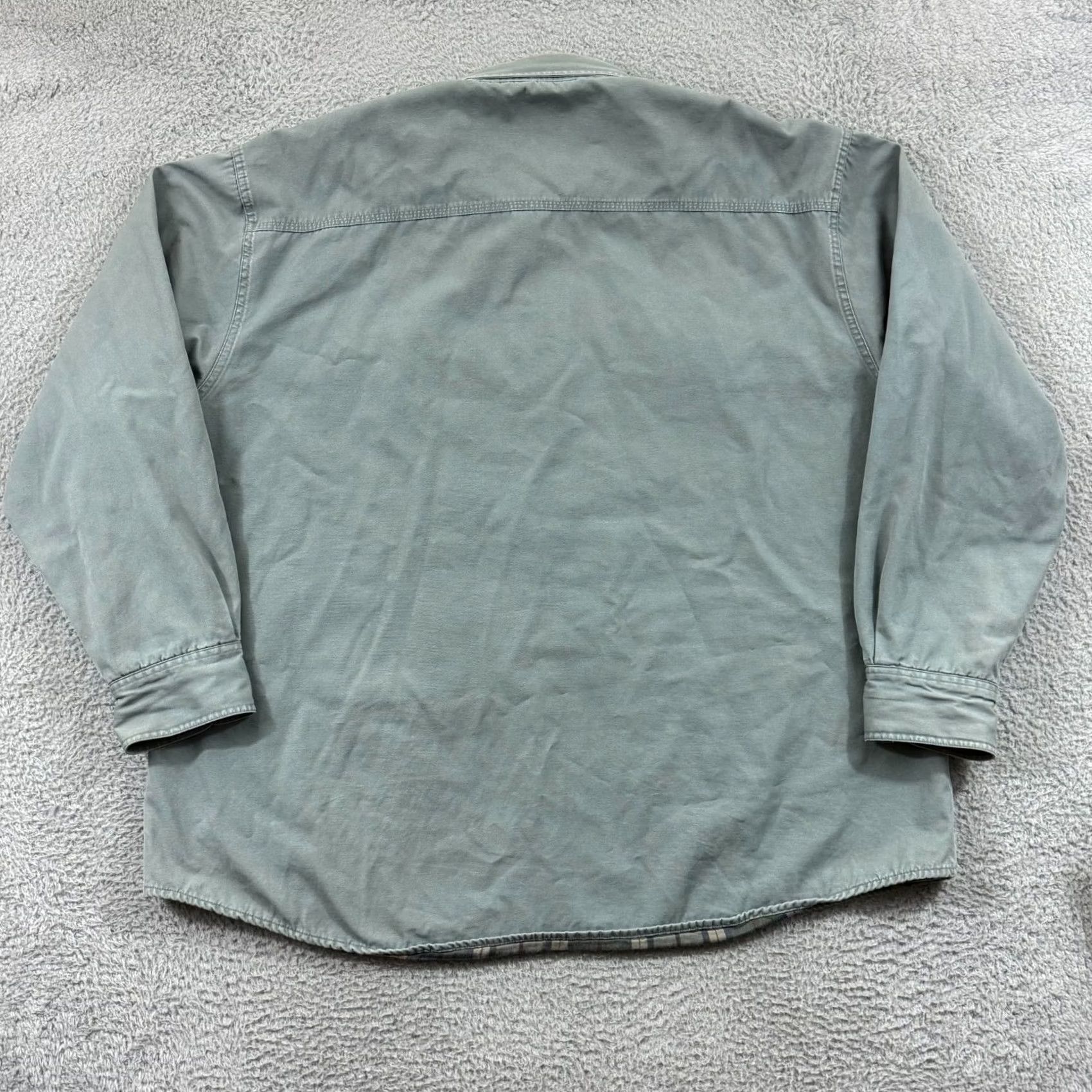 Vintage VINTAGE Cabela's Shacket Shirt 3XLT Long Sleeve Flannel Lined Button Up Pocket Heavy USA Blue Size US XXL / EU 58 / 5 - 2 Thumbnail