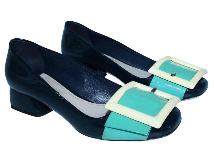 Miu Miu Miu Miu Patent Leather Block Heels Size US 6.5 / IT 36.5 - 2 Thumbnail