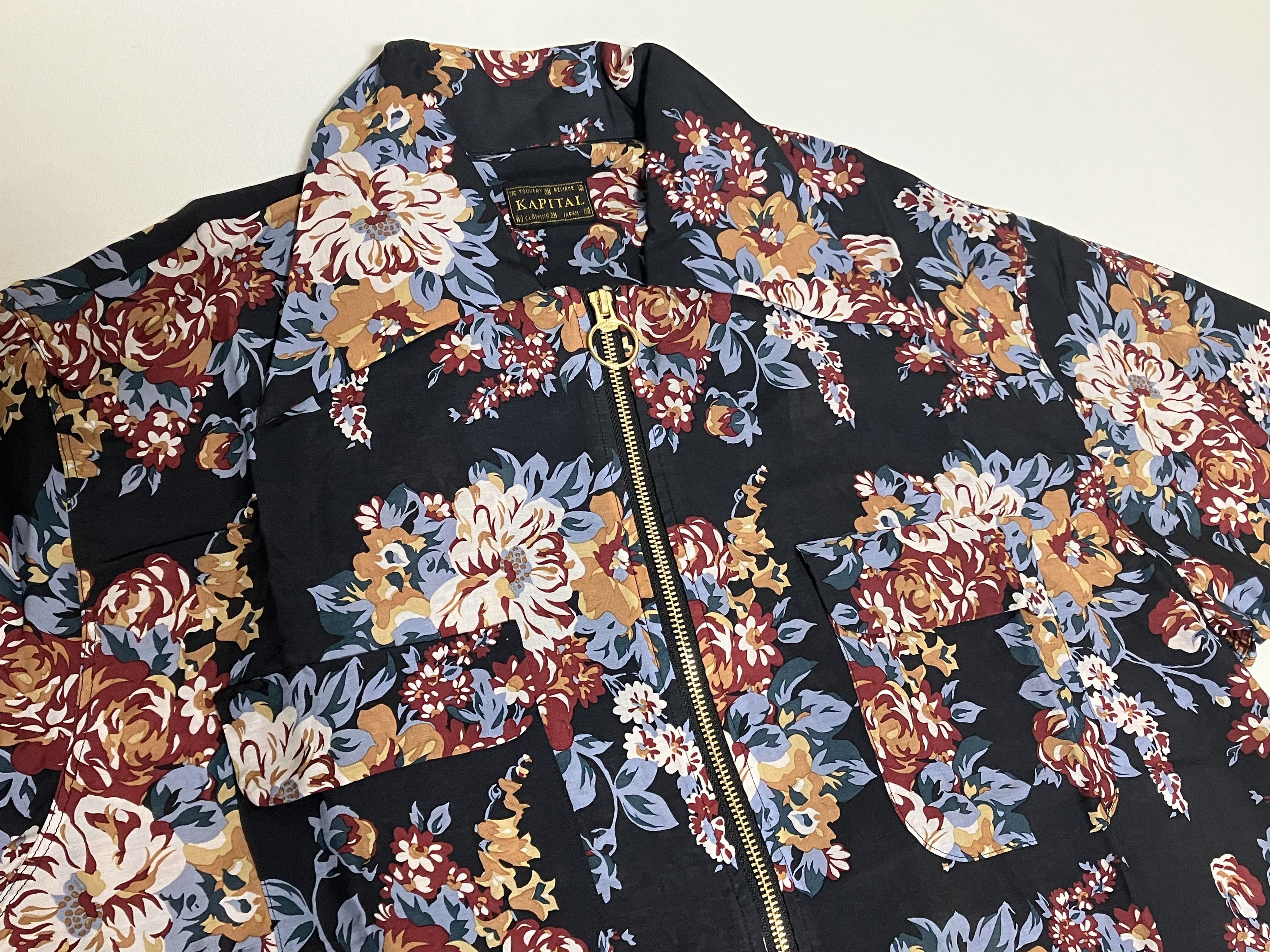 Kapital KAPITAL Silk rayon virgin Mary open collar shirt black new Size US XL / EU 56 / 4 - 4 Thumbnail