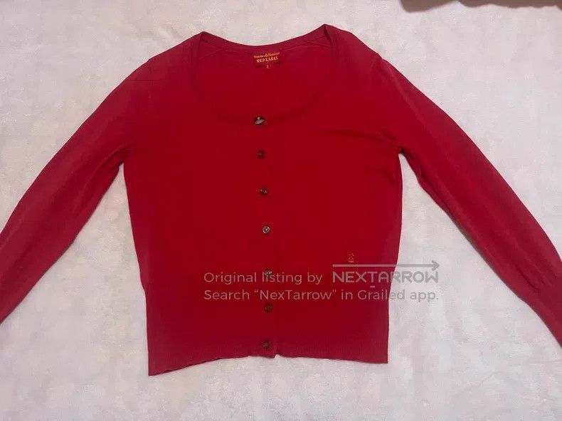 Vivienne Westwood Vivienne Westwood Red Knit Cardigan with Saturn Logo Butto Size M / US 6-8 / IT 42-44 - 1 Thumbnail
