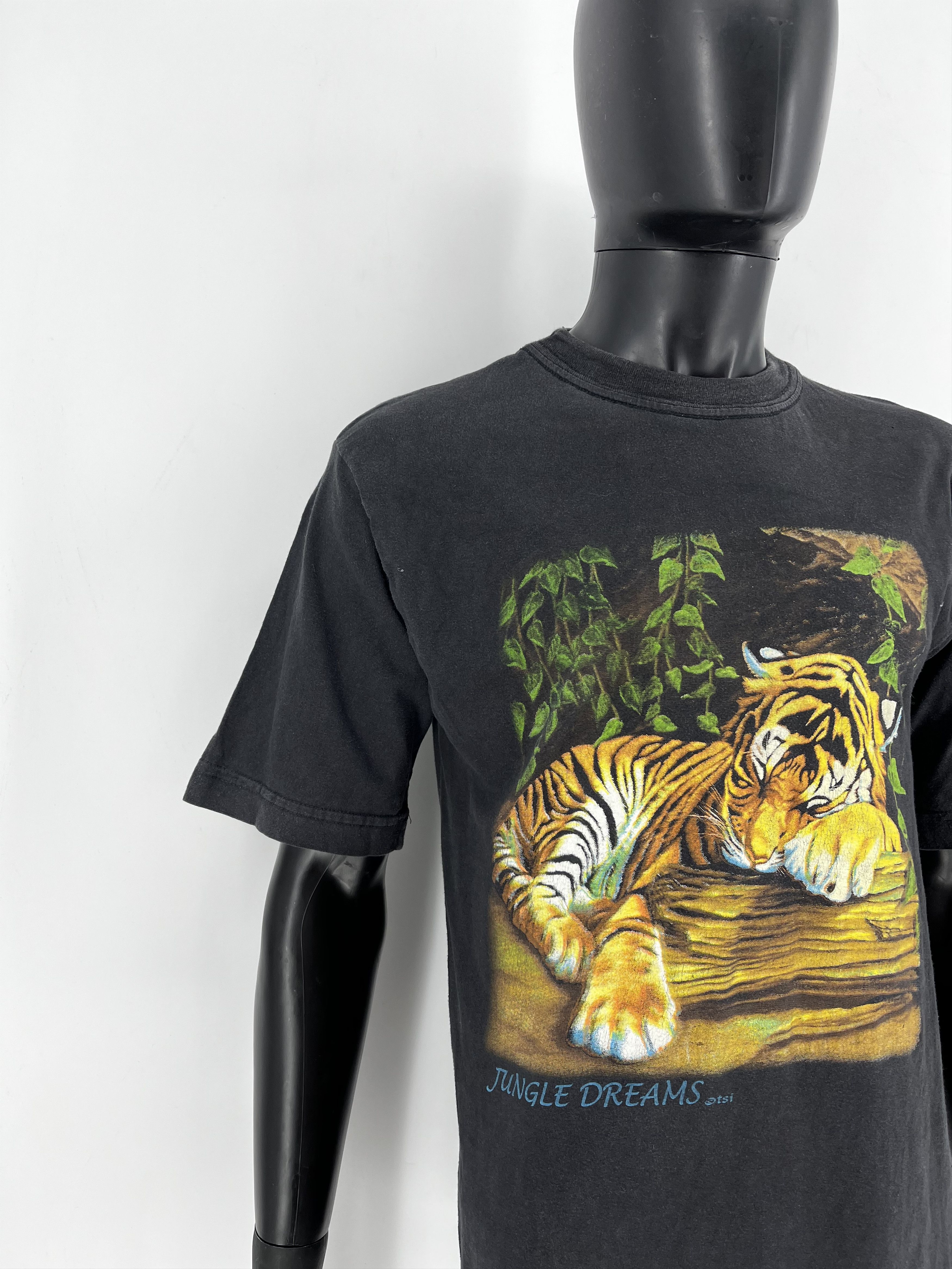 Other Vintage 90s Tiger Face Boxy Fit Tee JUNGLE DREAMS Dtsi Size US XL / EU 56 / 4 - 7 Thumbnail