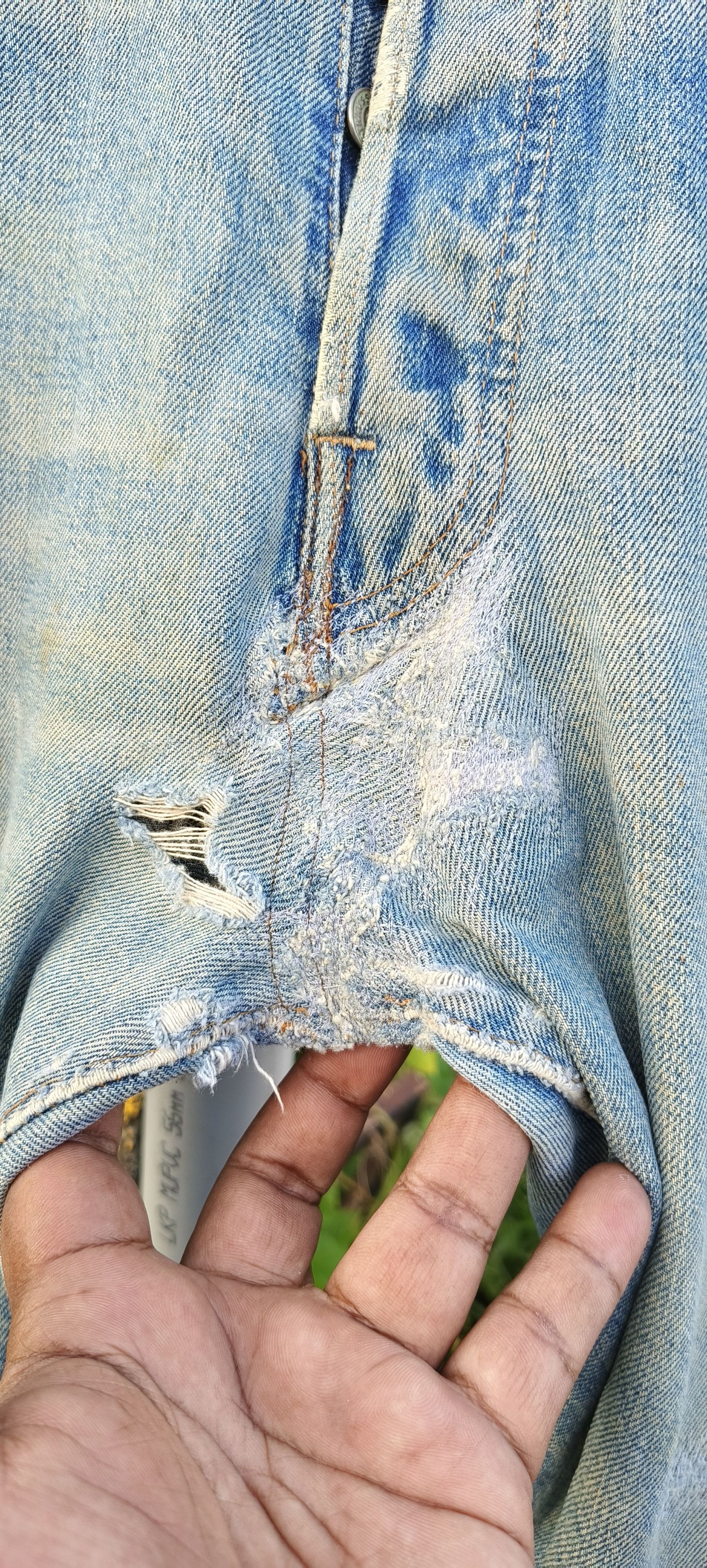 4GSELLER Vintage 70s Rindam Levi's jeans button number 6 Selvedge Size US 35 - 9 Thumbnail