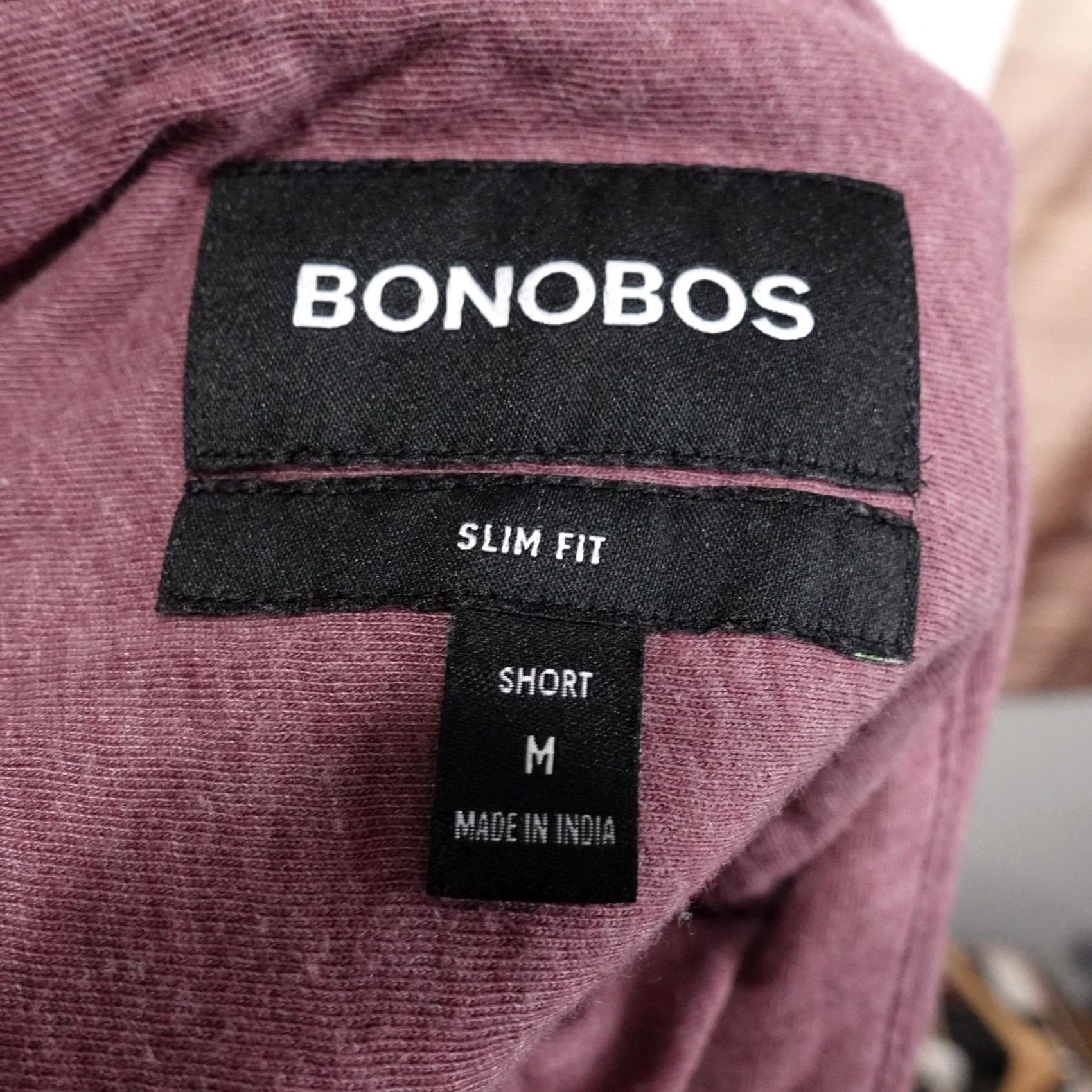 Bonobos BONOBOS Shirt Mens M Solid Long Sleeve Button-Up Slim Fit Jersey Cotton Men Size US M / EU 48-50 / 2 - 5 Thumbnail