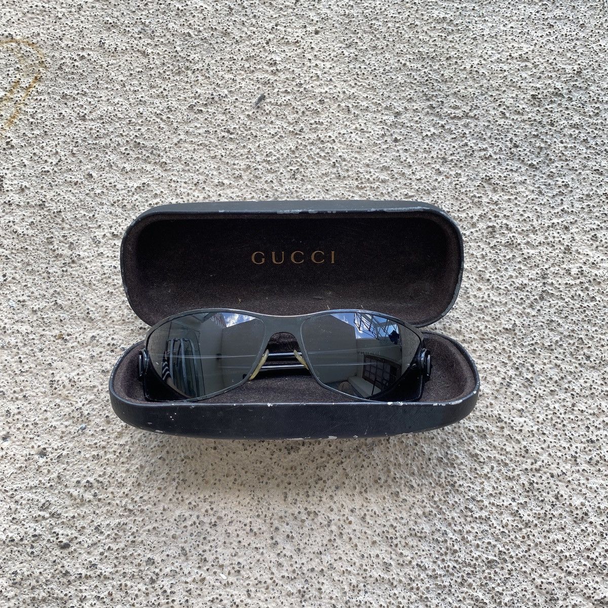 Gucci × Vintage Vintage 90s Gucci GG 2413/N/S 6NR Oval