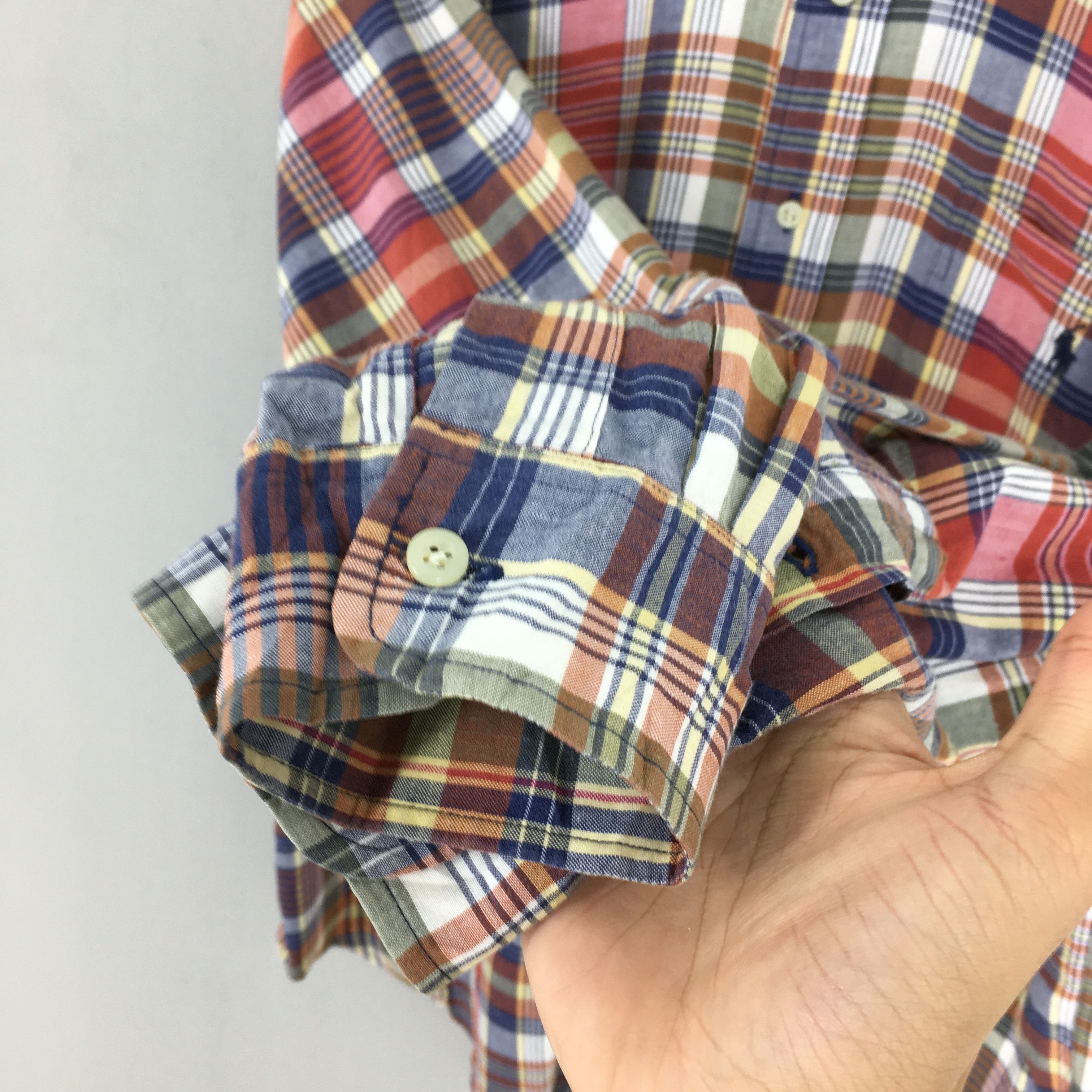 Polo Ralph Lauren × Ralph Lauren × Vintage Vintage 90's Polo Ralph Lauren Checkered Shirt Large Size US S / EU 44-46 / 1 - 5 Thumbnail