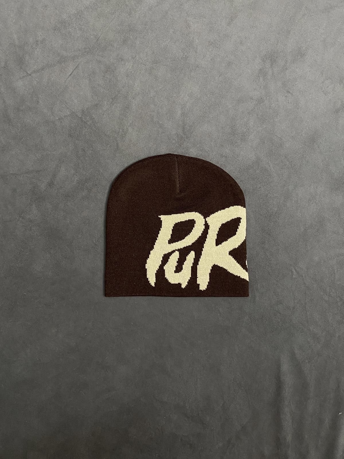 Japanese Brand Deadstock Purpill Main Logo No Cuff Brown Beanie Hats OS Size ONE SIZE - 1 Thumbnail