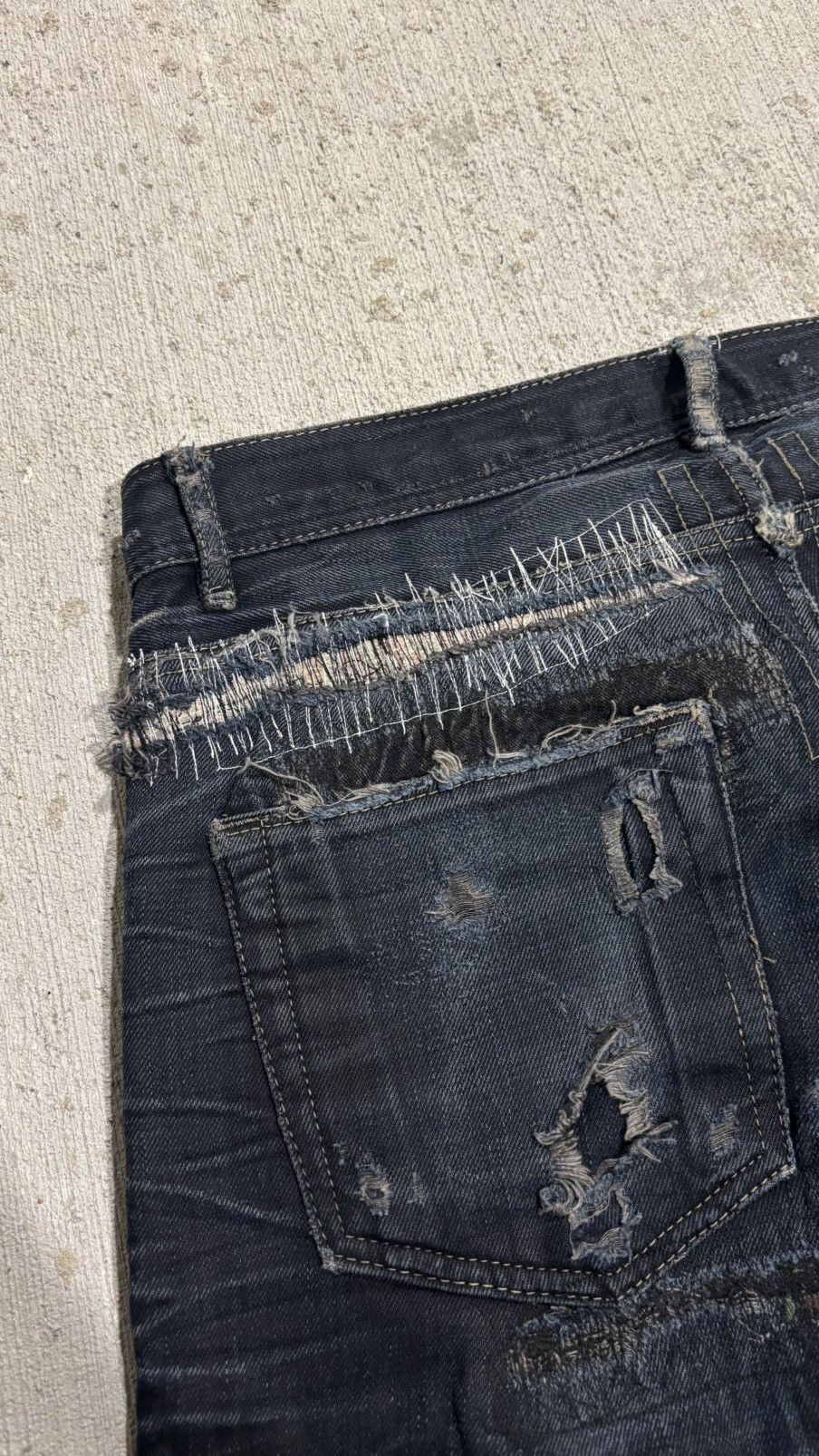 Rick Owens Drkshdw Rick Owens Distressed Detroit Cut Denim Size US 32 / EU 48 - 10 Thumbnail