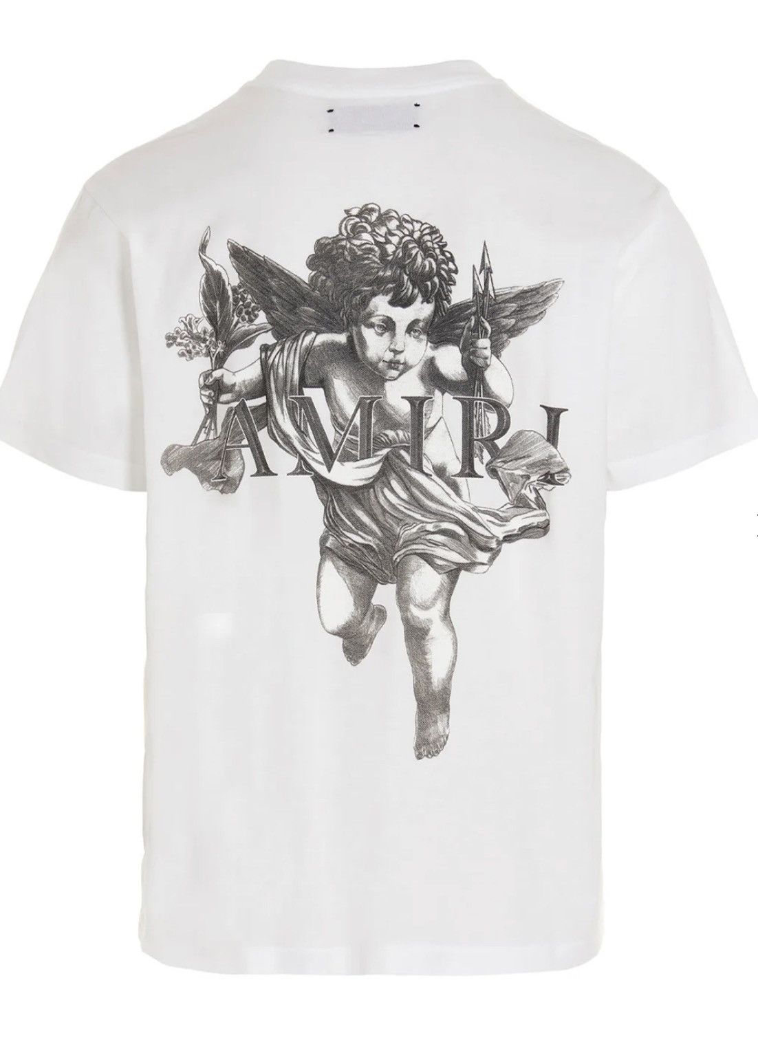 image of Amiri Angel Cherub Baby Tee Size XL in White, Men's