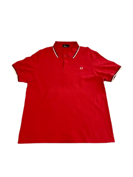 Fred Perry Vintage Fred Perry Red Embroidered Logo Polo Size XL Size US XL / EU 56 / 4 - 1 Thumbnail