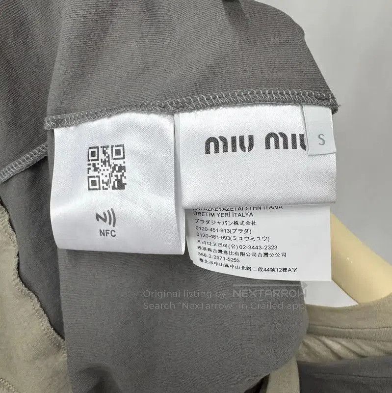 Miu Miu Miu Miu Summer Gray Sleeveless T-Shirt . Size S / US 4 / IT 40 - 5 Thumbnail