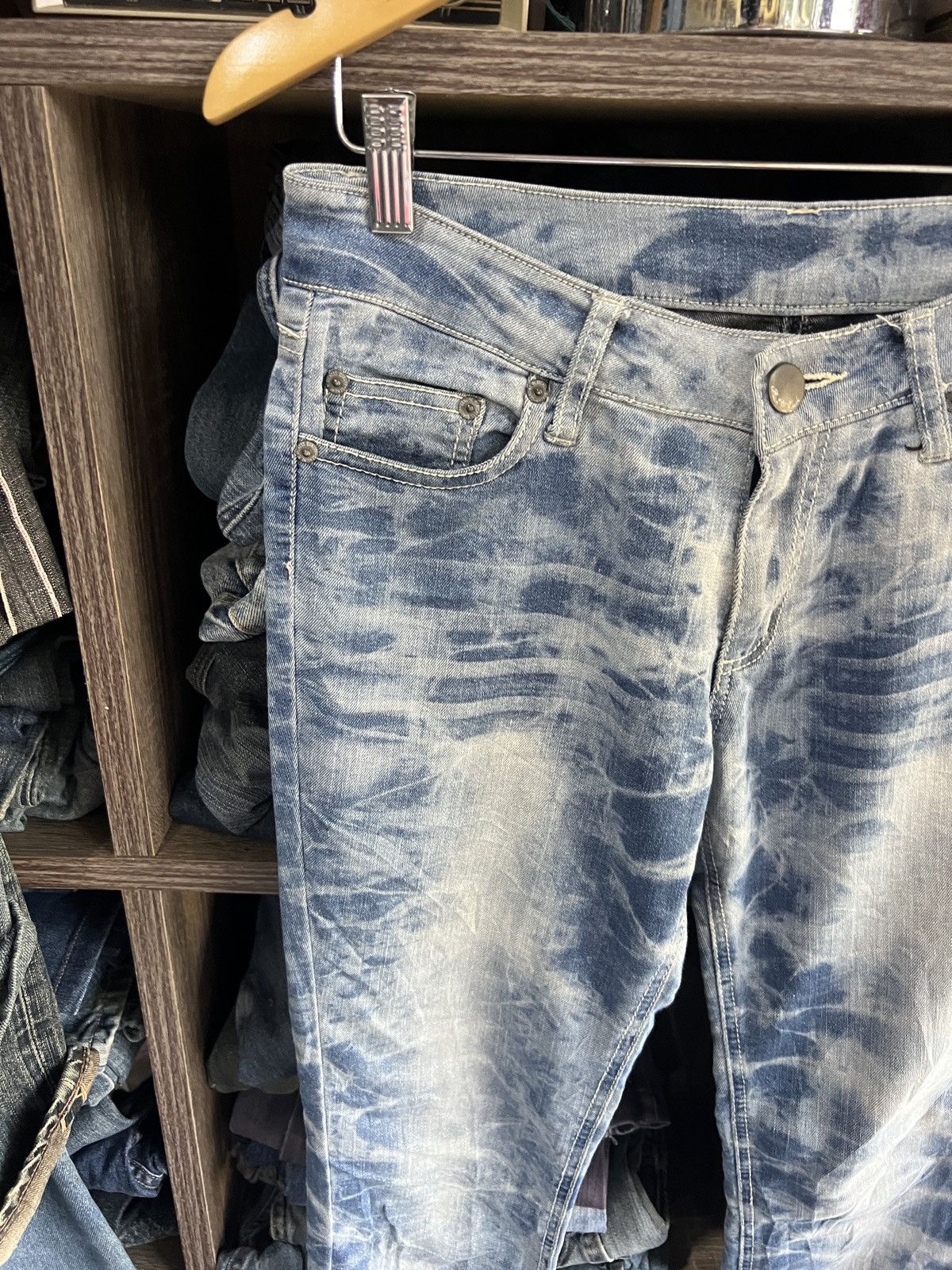 Japanese Brand 🔥Back & Forth Color Bleach Stretchable Denim Size 30" / US 8 / IT 44 - 5 Thumbnail
