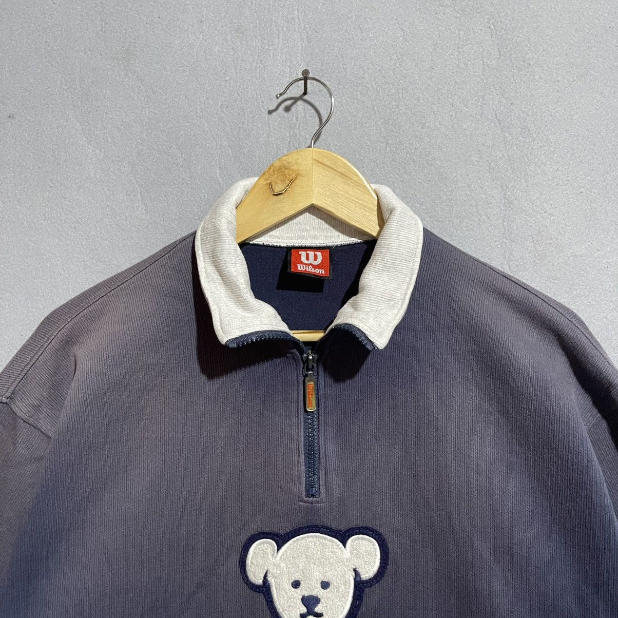 Wilson Vintage Wilson Teddy Bear Quarter Zip Pullover Size US L / EU 52-54 / 3 - 2 Thumbnail