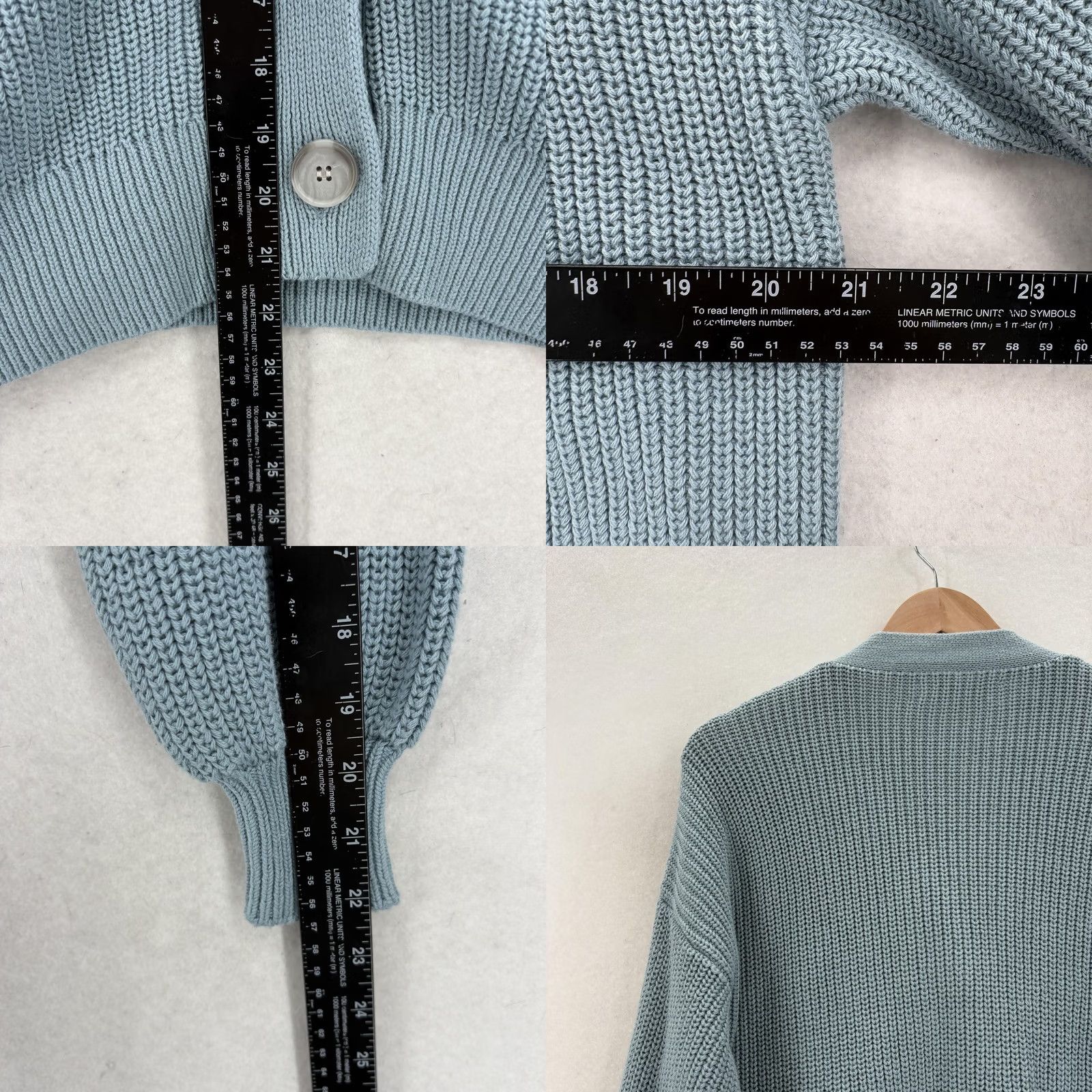 Loft VINTAGE LOFT Cardigan Sweater Womens XS Blue 100% Cotton Button Front Knit NWT Size XS / US 0-2 / IT 36-38 - 8 Thumbnail