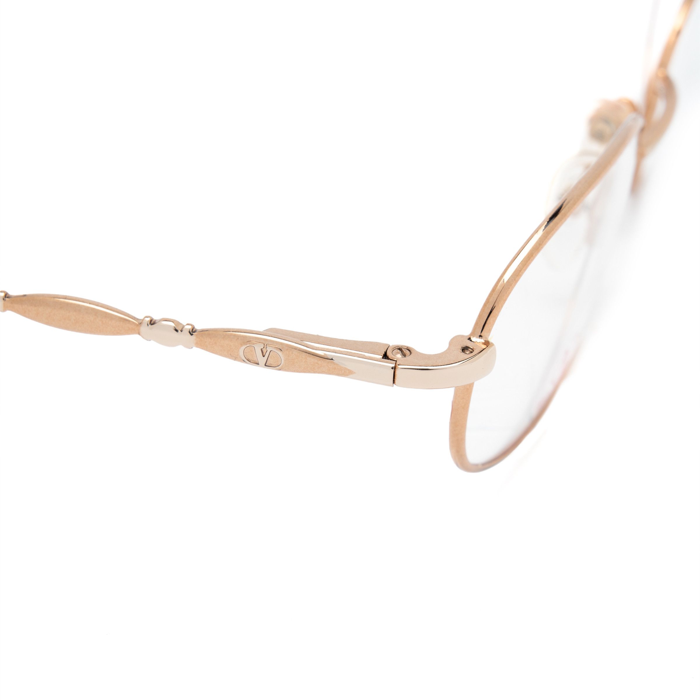 Valentino Valentino '00s Gold Oval Details Glasses Size ONE SIZE - 2 Thumbnail