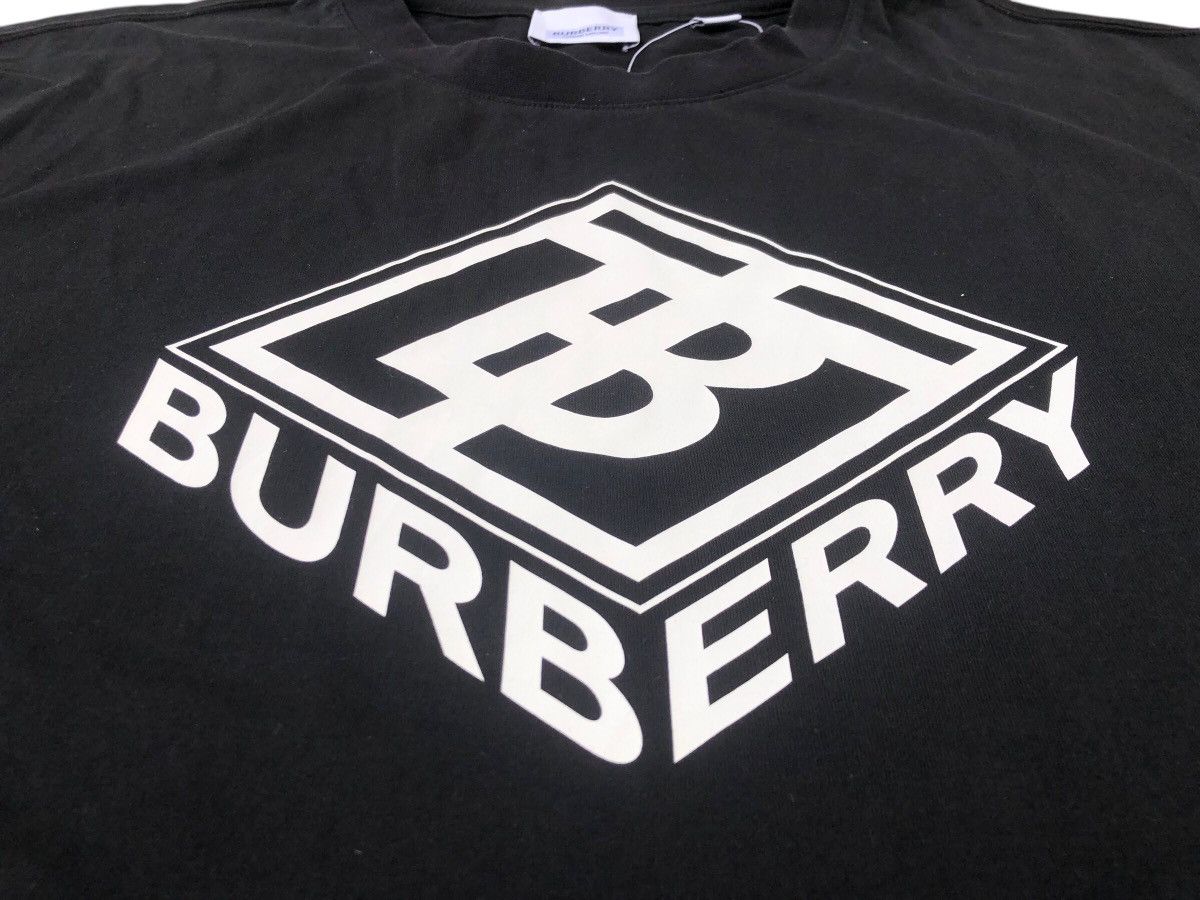 Burberry 💯Authentic BURBERRY TB Big Logo Black Oversized T-Shirt Size US XL / EU 56 / 4 - 4 Thumbnail