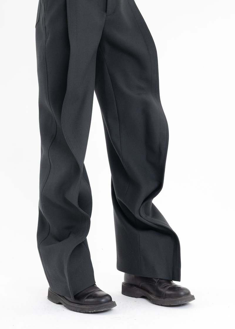 Y/Project Y/Project Wide Leg Virgin Wool Banana Trousers Size US 32 / EU 48 - 9 Thumbnail