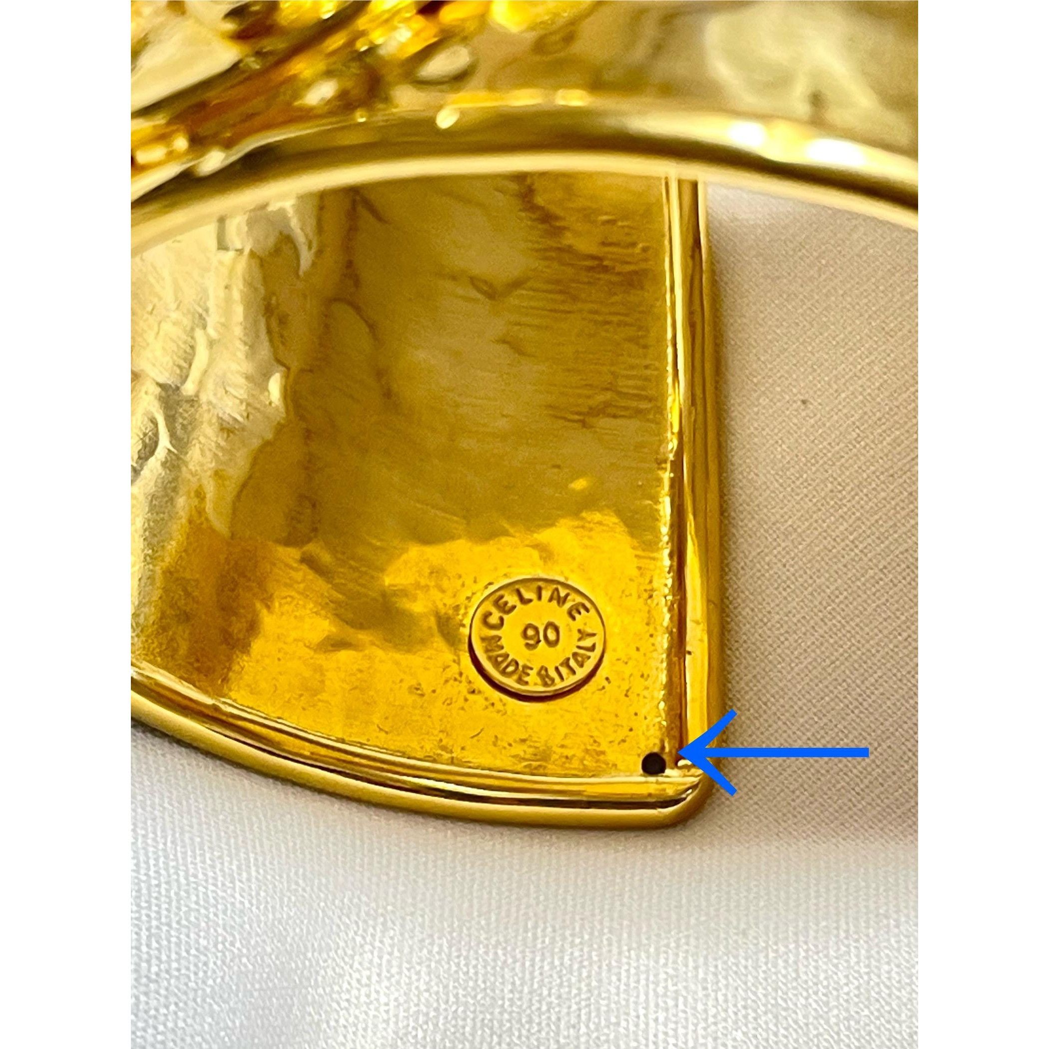 Celine Vintage Celine thick cuff link bangle/ bracelet with stars Size ONE SIZE - 5 Thumbnail