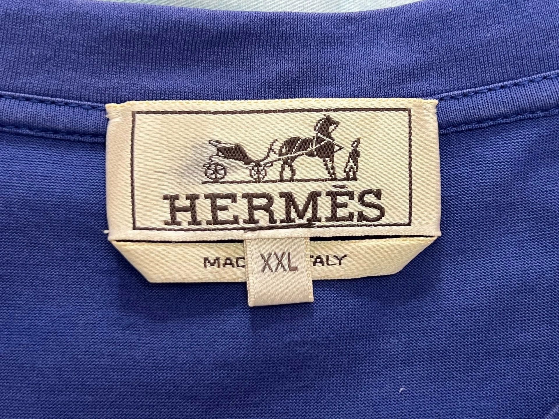 Hermes Hermes Basic White T-Shirt Men's L Size US XXL / EU 58 / 5 - 3 Thumbnail