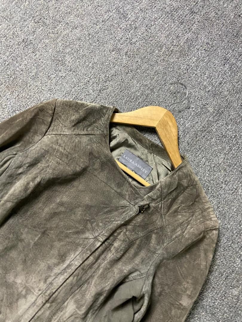 Japanese Brand Laura Ashley Versatile Suede Biker Jacket (192) Size XS / US 0-2 / IT 36-38 - 8 Thumbnail