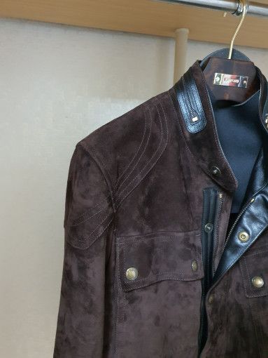 Tom Ford o1sm1stk0824 Cashmere Suede Motorcycle Field Jacket Size US M / EU 48-50 / 2 - 3 Thumbnail