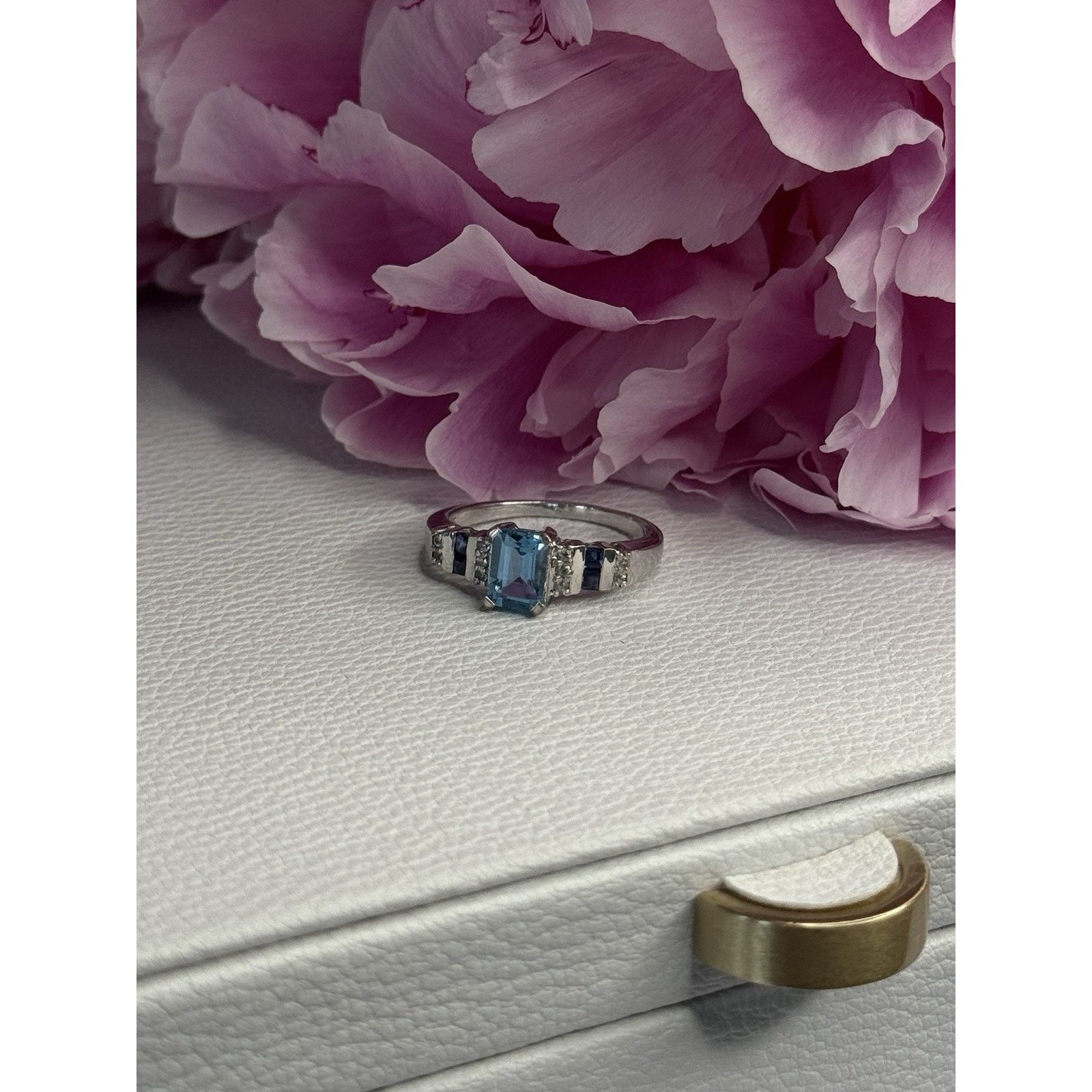 Jewelry 925 STERLING SILVER TOPAZ SAPPHIRE BERYL RING SIZE 8 Size ONE SIZE - 3 Thumbnail