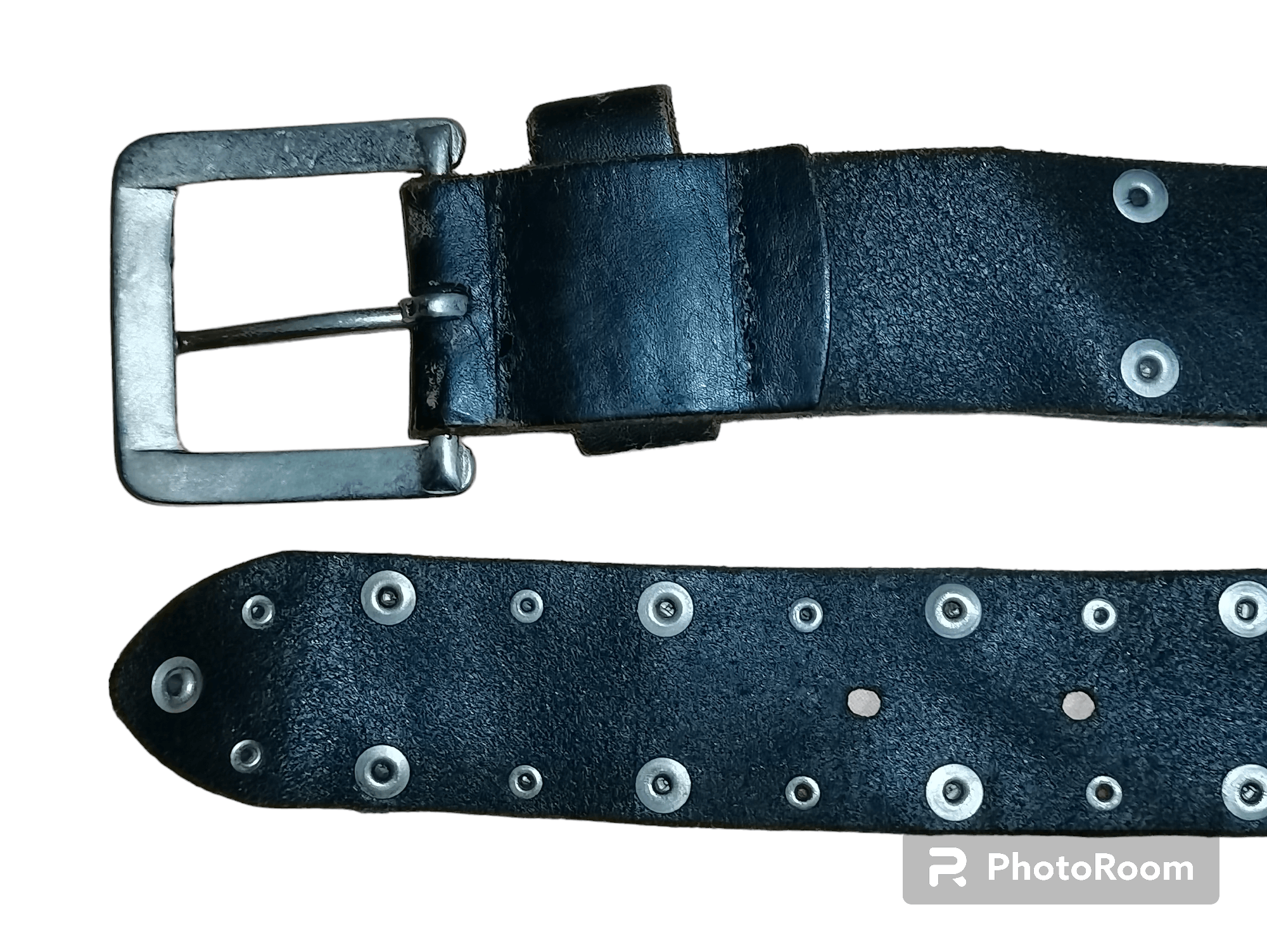 Genuine Leather CUSTOM STUDDED LEATHER BELT Size 38 - 5 Thumbnail