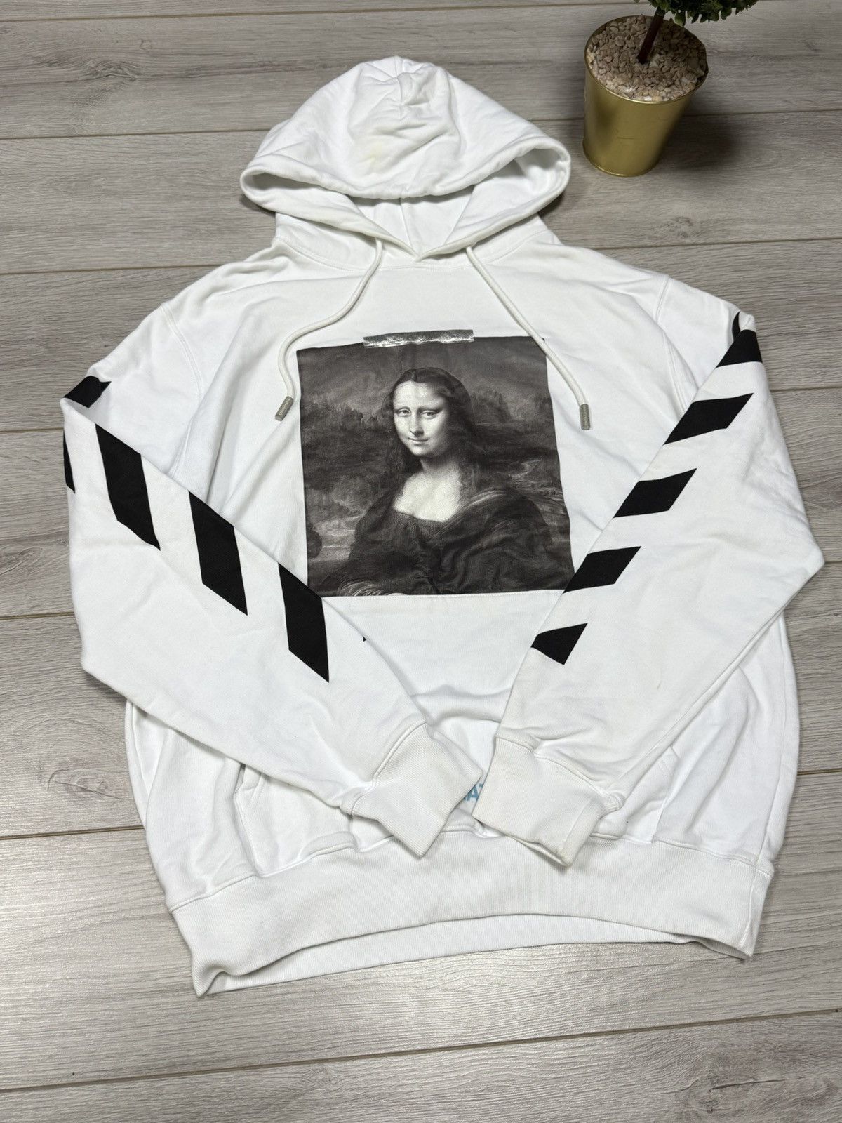 Off-White Off White Mona Lisa temperature hoodie arrows tapes Size US L / EU 52-54 / 3 - 6 Thumbnail