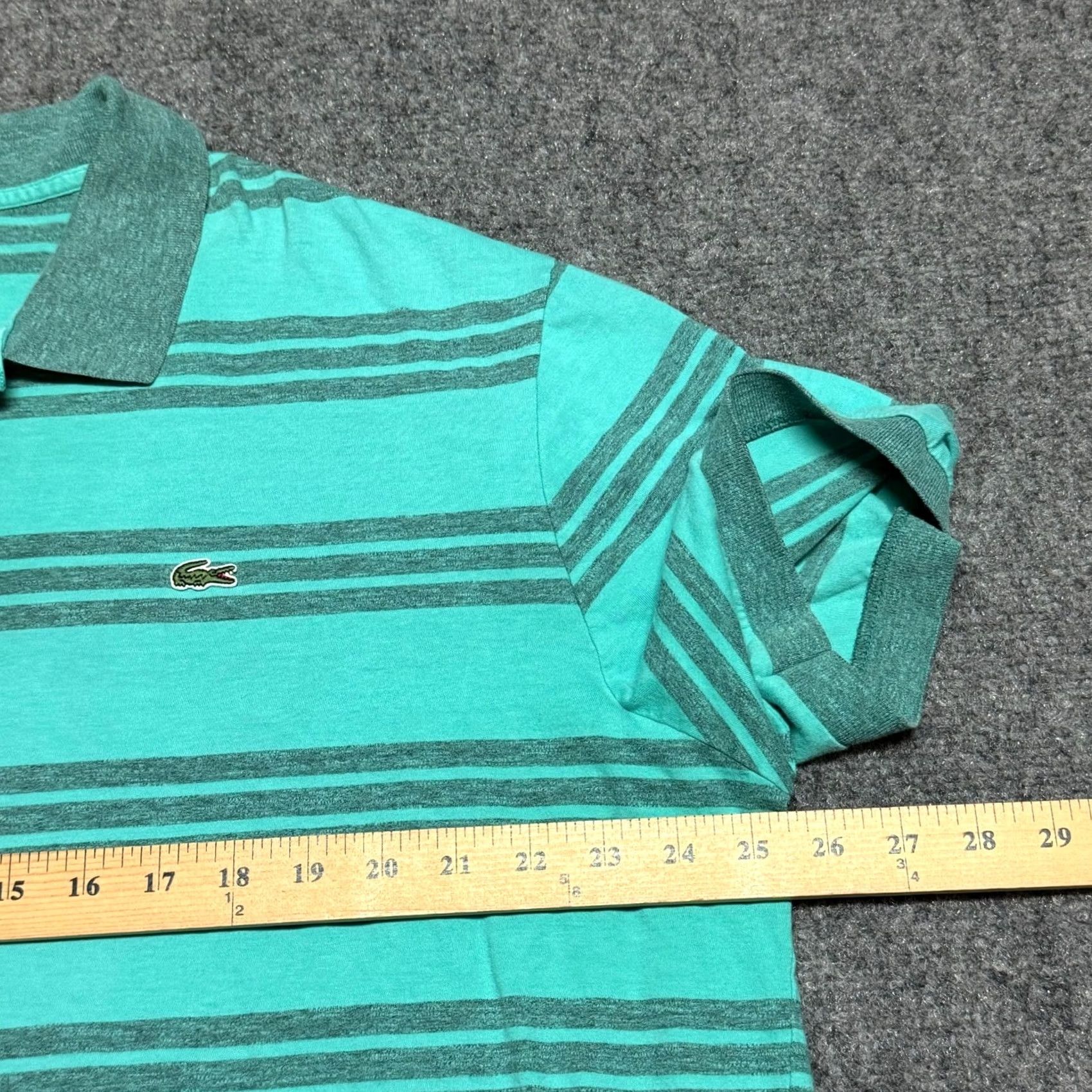 Lacoste Lacoste Polo Shirt Mens 9 Blue Striped Short Sleeve Cotton Blend Shirt Polo Casual Activewear Travel Mens Blue Striped 9 Size US M / EU 48-50 / 2 - 6 Thumbnail