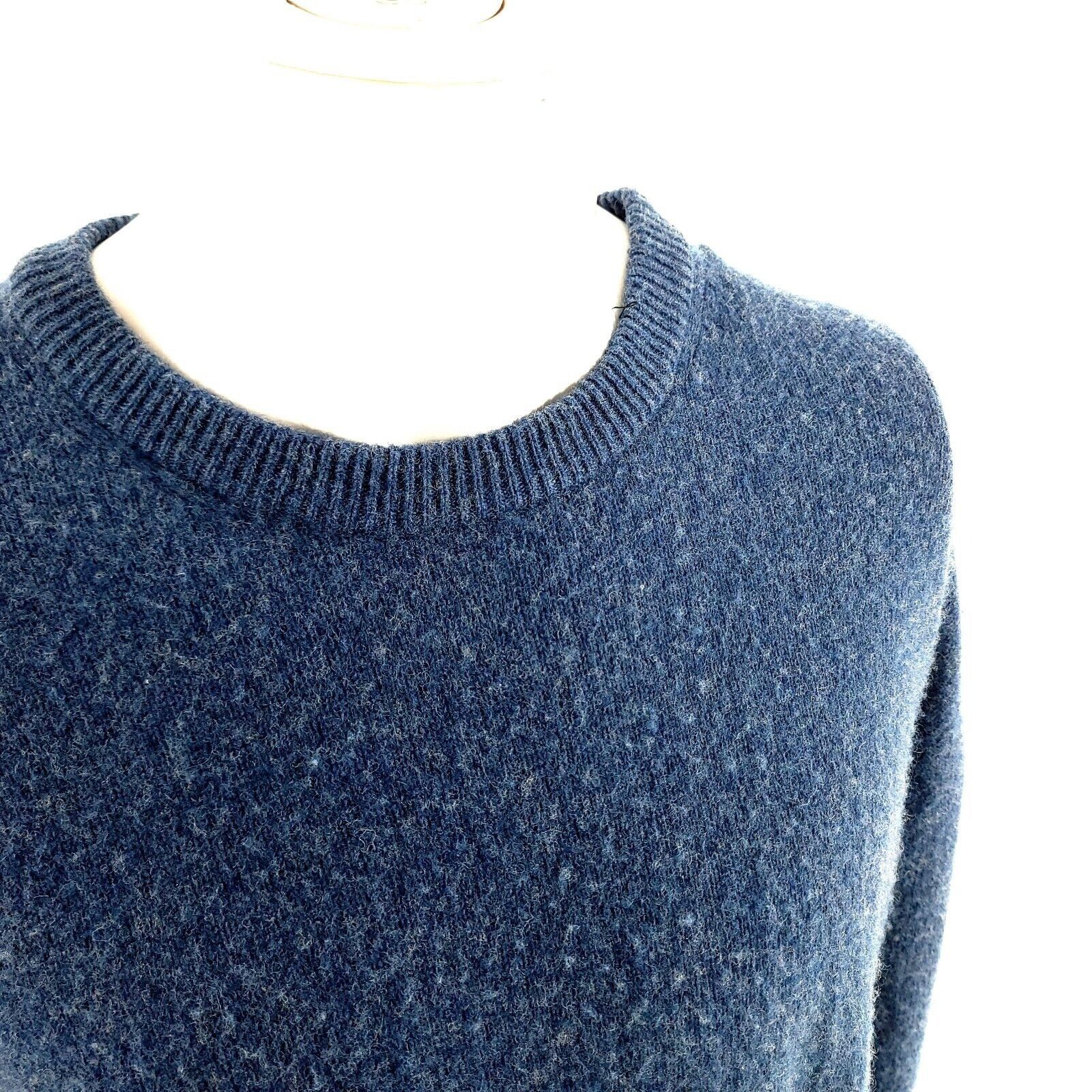 Jos. A. Bank Jos A Bank Executive Lambswool Nylon Blue Crew Neck Sweater Size US L / EU 52-54 / 3 - 2 Thumbnail