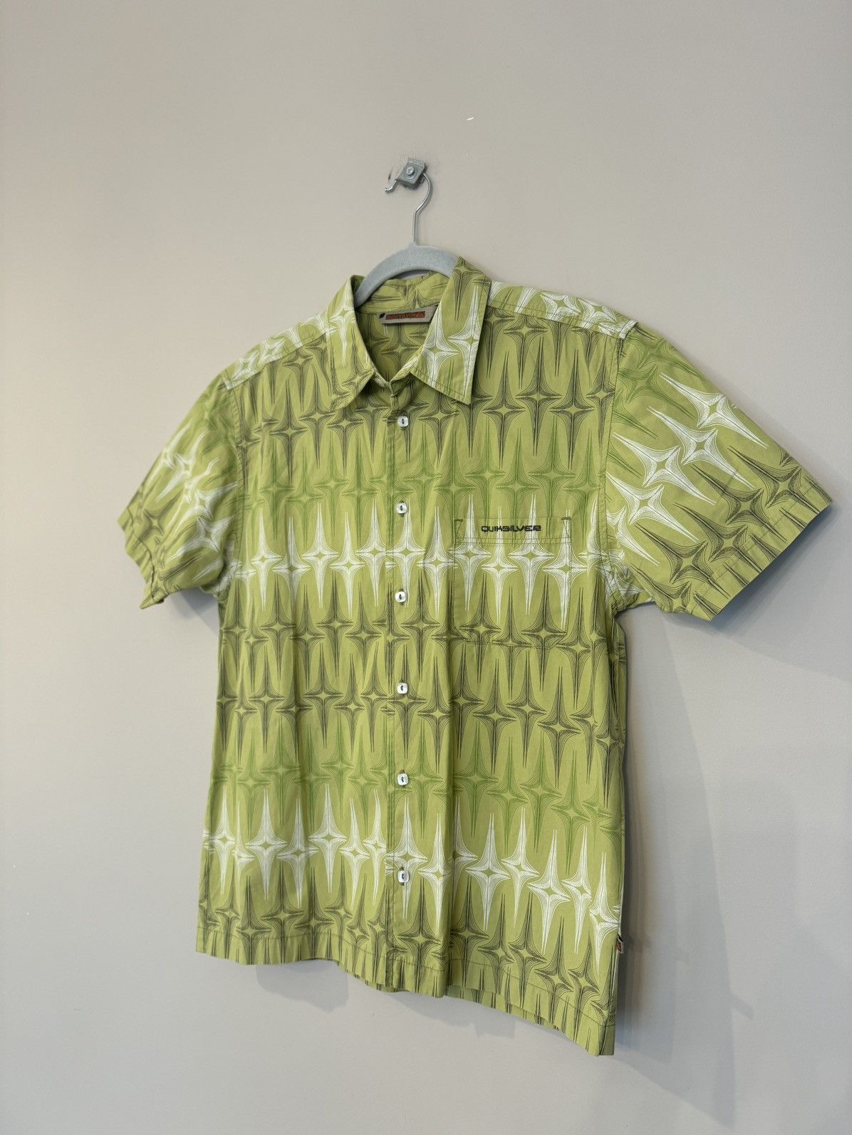 Quiksilver Quiksilver green vintage shirt button up summer rare Size US S / EU 44-46 / 1 - 2 Thumbnail