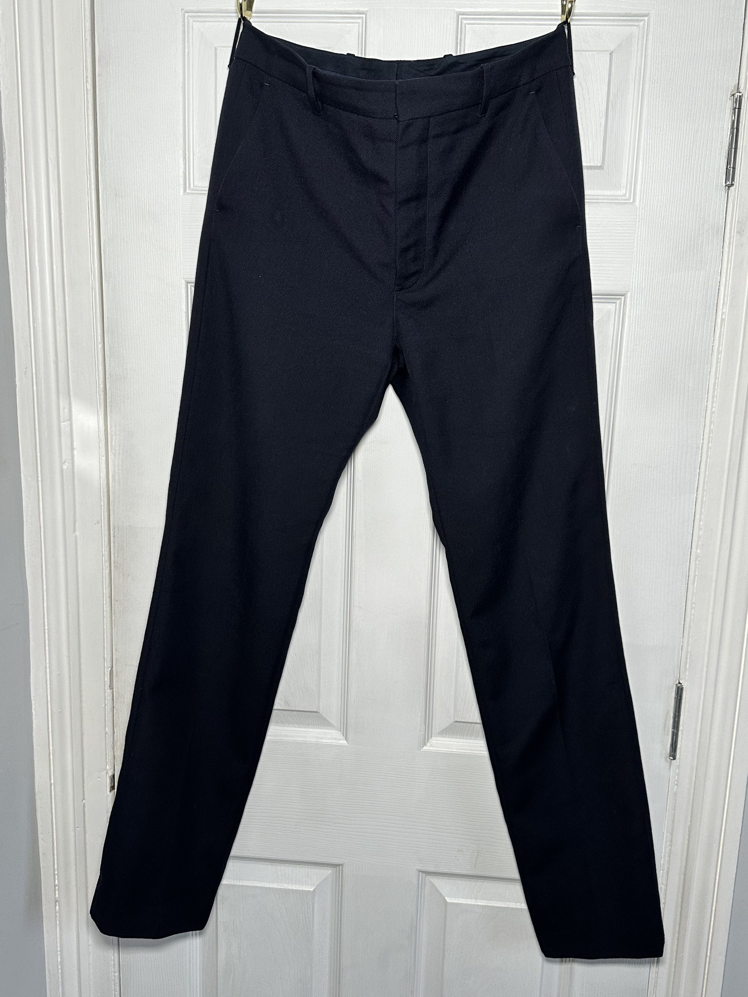 Balenciaga Navy Wool Tapered Balenciaga Trousers Size 48R - 3 Thumbnail
