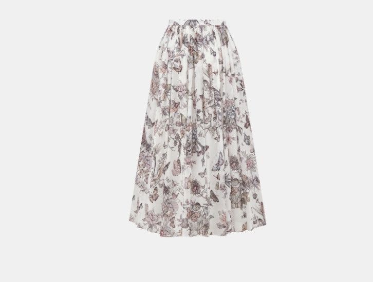 Dior o1w1db10225 411J33A3 Flared Mid-Length Skirt in Multicolor Size 25" / US 0 / IT 36 - 1 Thumbnail