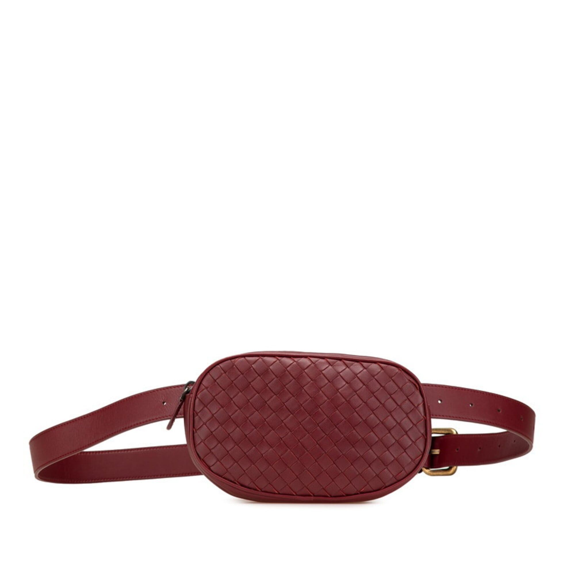 Bottega Veneta Bottega Veneta Intrecciato Waist Bag/Body Bag, Wine Red/Bordeaux Leather, Women's. Size ONE SIZE - 1 Thumbnail