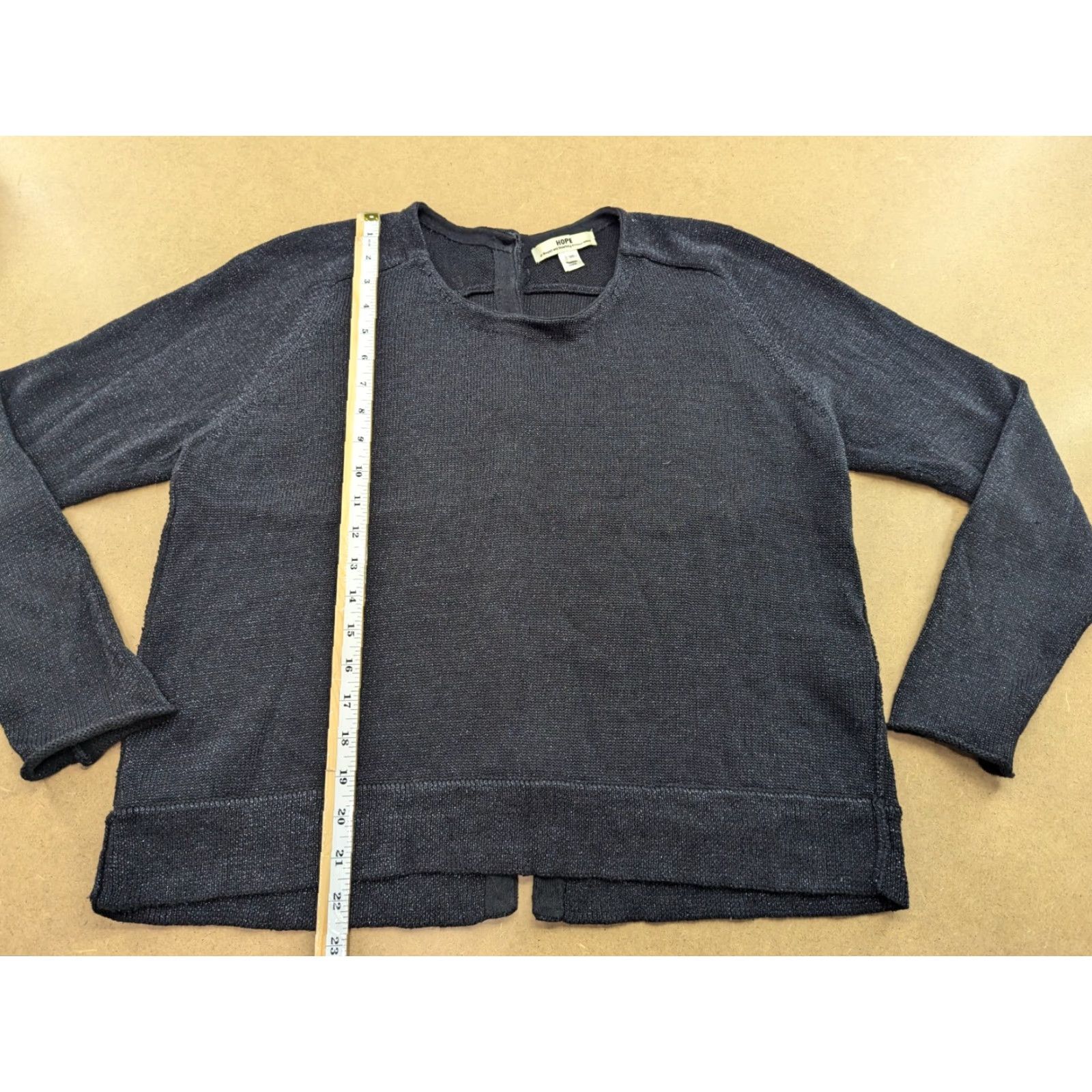 Hope Hope Womens Sweater Shirt Pullover Black Linen Cotton 36 Size Regular Knits Casual Pullover Womens Mens Girls? Size XS / US 0-2 / IT 36-38 - 3 Thumbnail