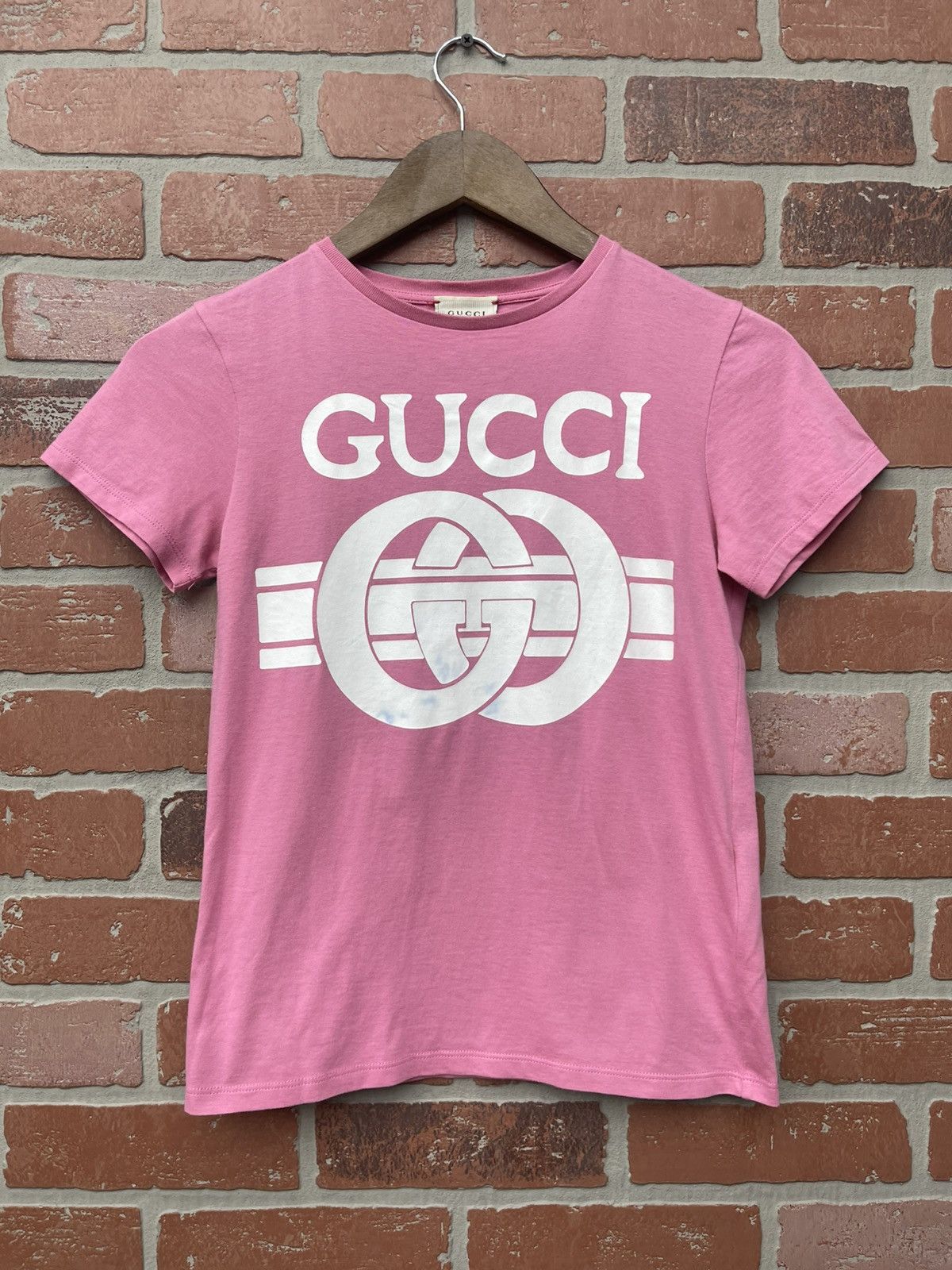 Gucci Size 10 - Gucci Authentic Kids T-Shirt Tops Pink Size 10 Size XXS / US 00 / IT 34 - 1 Thumbnail