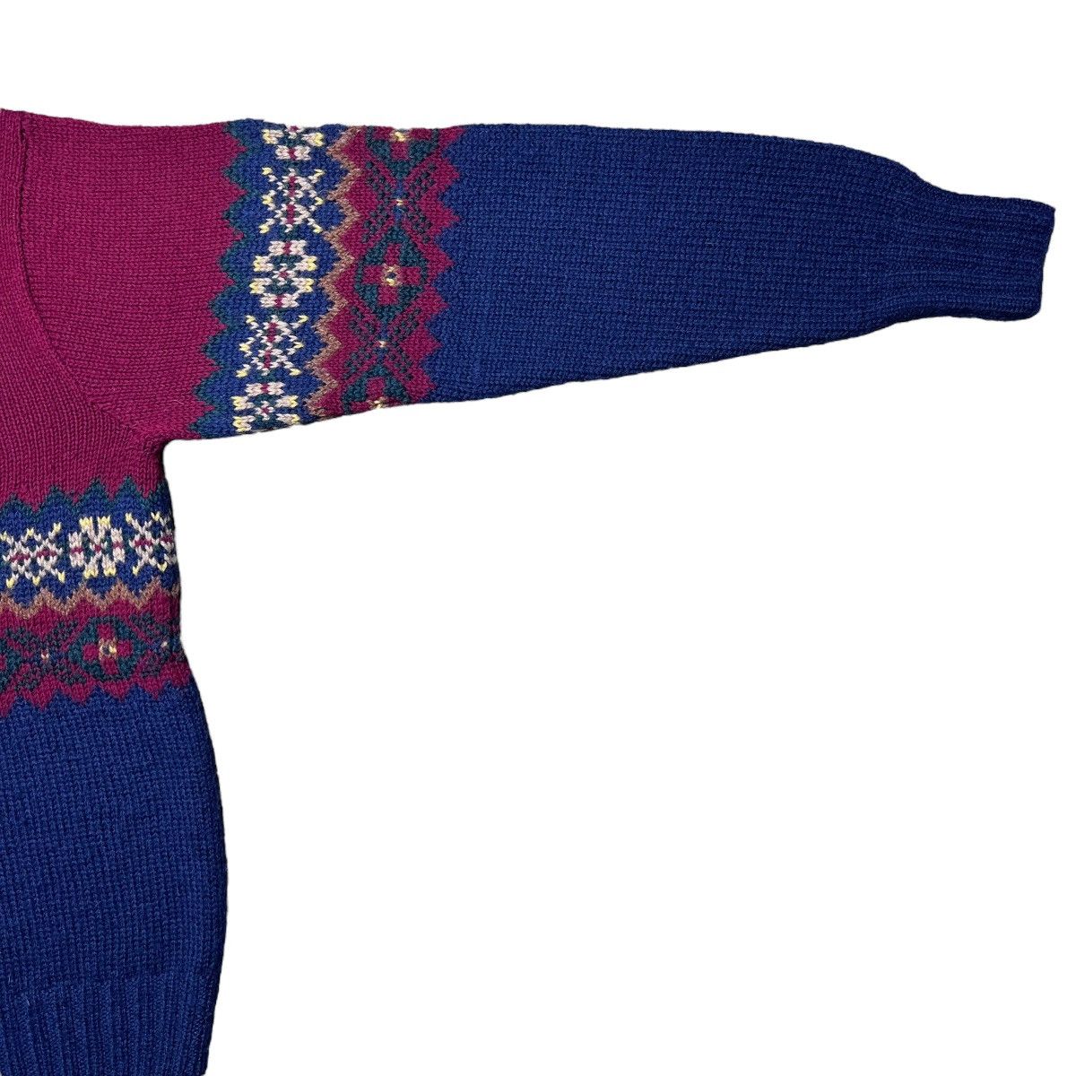 Polo Ralph Lauren × Vintage 1990s Polo Ralph Lauren Horse Horseshoe Hand Knit Sweater Size US M / EU 48-50 / 2 - 7 Thumbnail