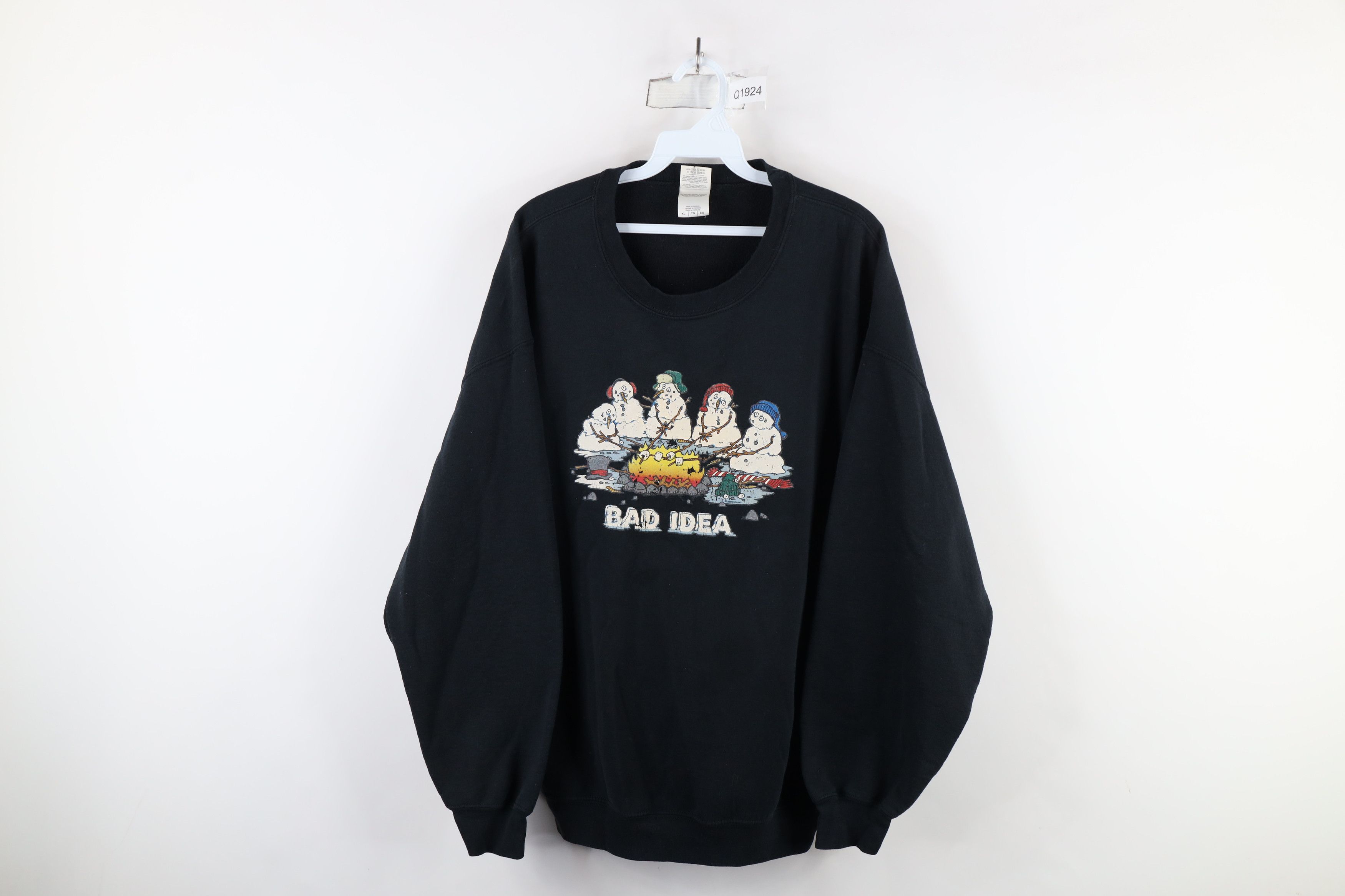 Vintage Vintage Streetwear Christmas Snowman Bad Idea Sweatshirt Size US XL / EU 56 / 4 - 1 Thumbnail