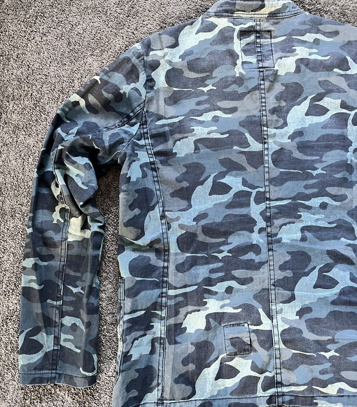 DENHAM Denham mens blue camo shirt/jacket chore Size US M / EU 48-50 / 2 - 4 Thumbnail