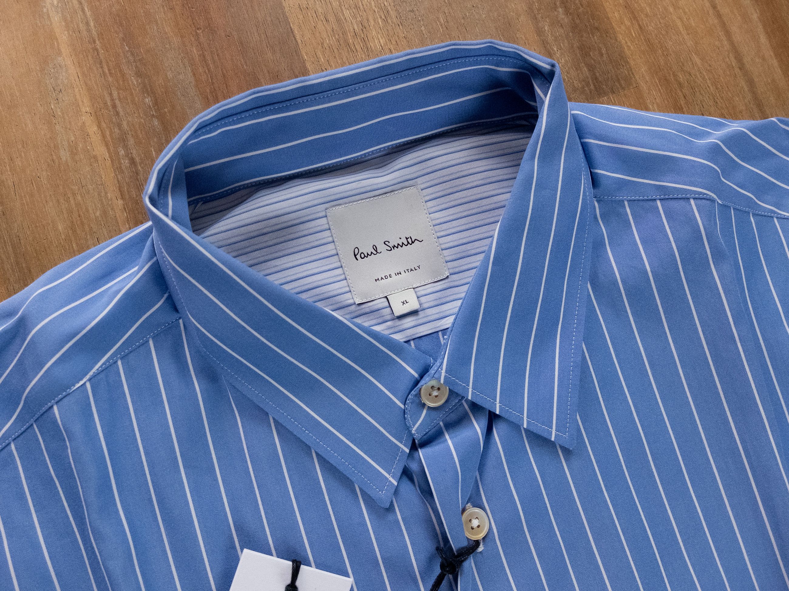 Paul Smith PAUL SMITH mainline regular fit blue striped cotton shirt XL Size US XL / EU 56 / 4 - 2 Thumbnail