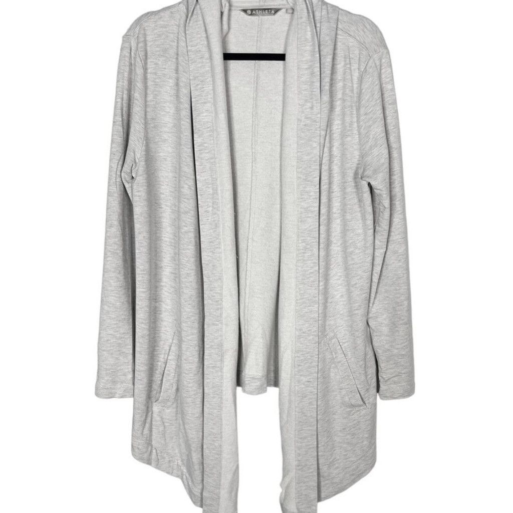 Athleta Athleta Vista Wrap Heathered Gray Open Front Cardigan Size S / US 4 / IT 40 - 2 Thumbnail