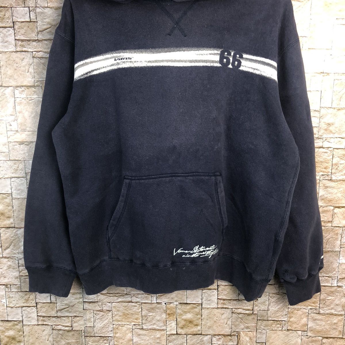 Vans Vans vintage Dark Blue sweatshirt Hoodie #A205 Size US L / EU 52-54 / 3 - 3 Thumbnail