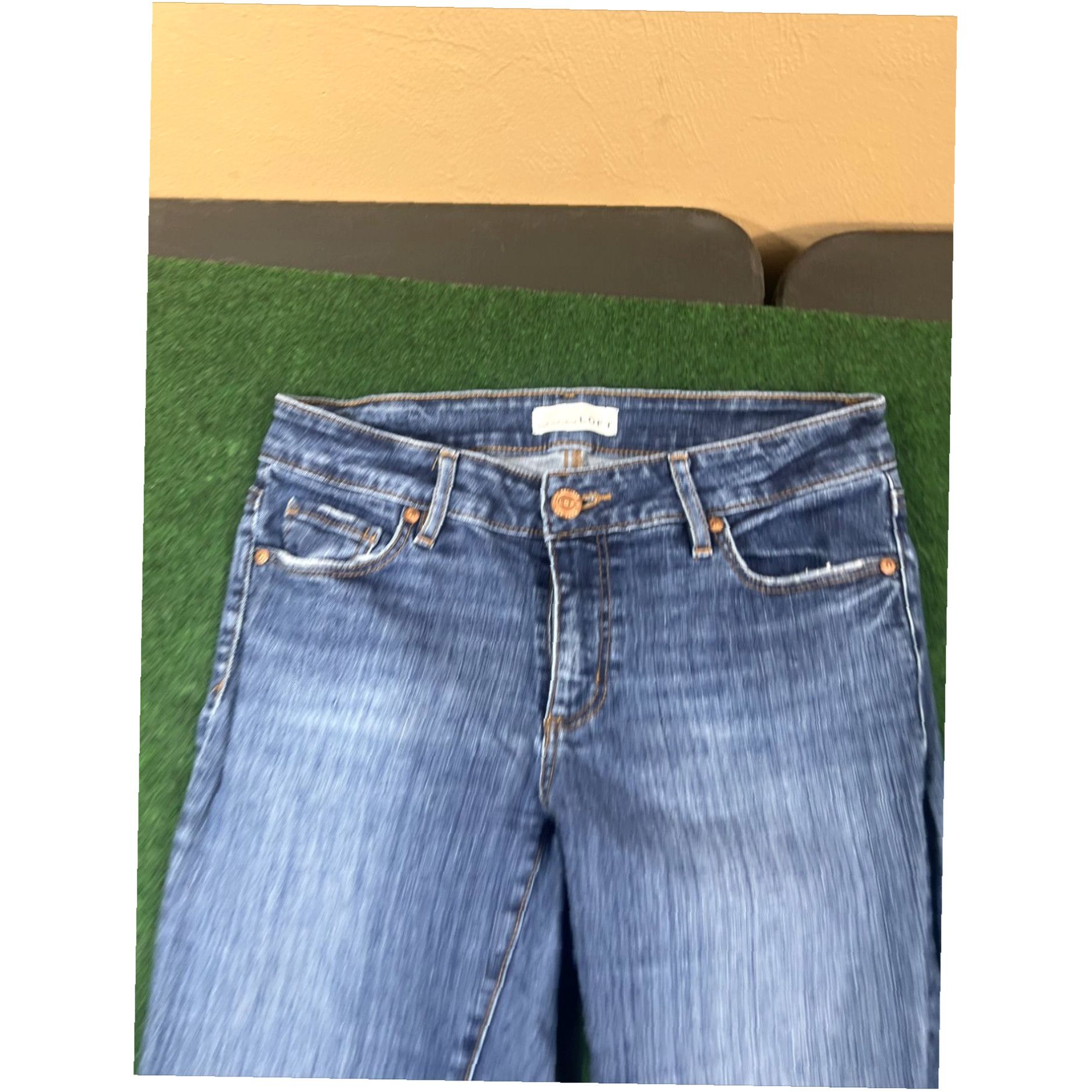 Loft Ann Taylor Loft Relaxed Skinny Crop Denim Blue Jeans Womens Size 27 / 4 29x27 Size 27" / US 4 / IT 40 - 3 Thumbnail