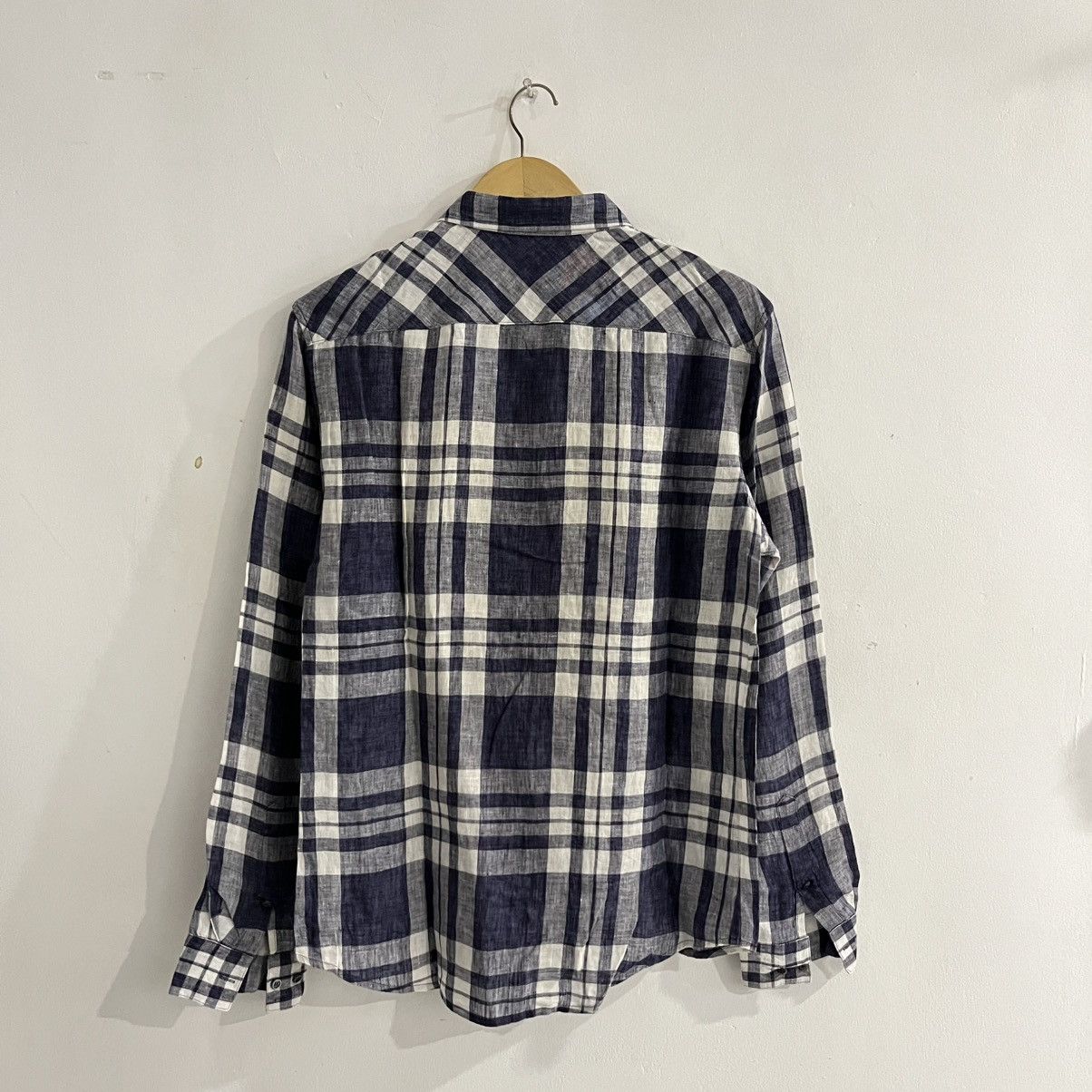 Wooyoungmi Solid Homme Wooyoungmi - Linen Longsleeve Shirt Size US M / EU 48-50 / 2 - 7 Thumbnail