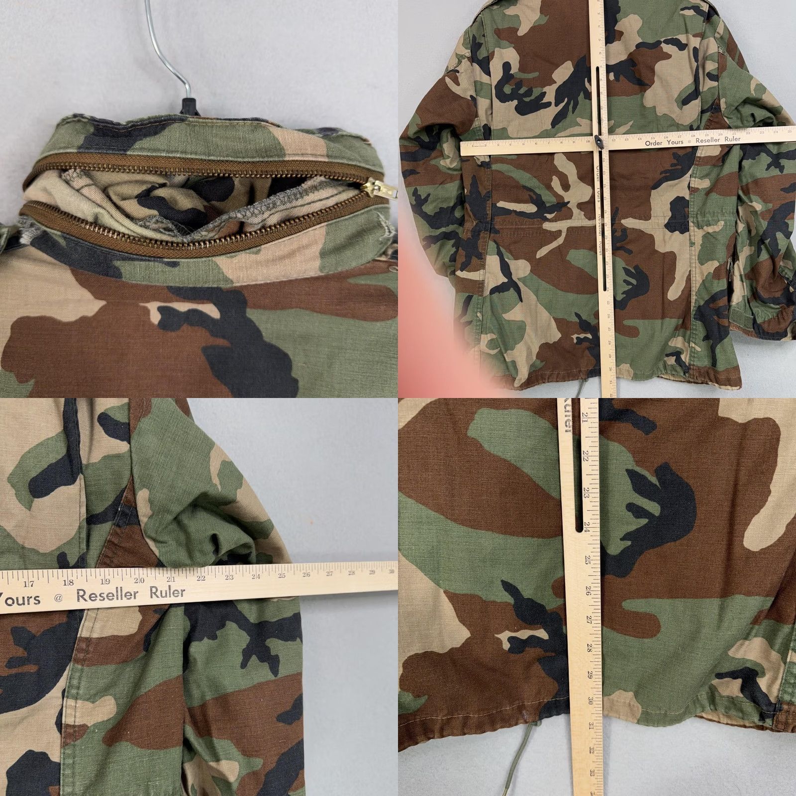 Vintage VINTAGE Lakeview US Army M-65 Field Jacket Mens Medium Woodland Camo Distressed Wool? No Size US M / EU 48-50 / 2 - 9 Thumbnail
