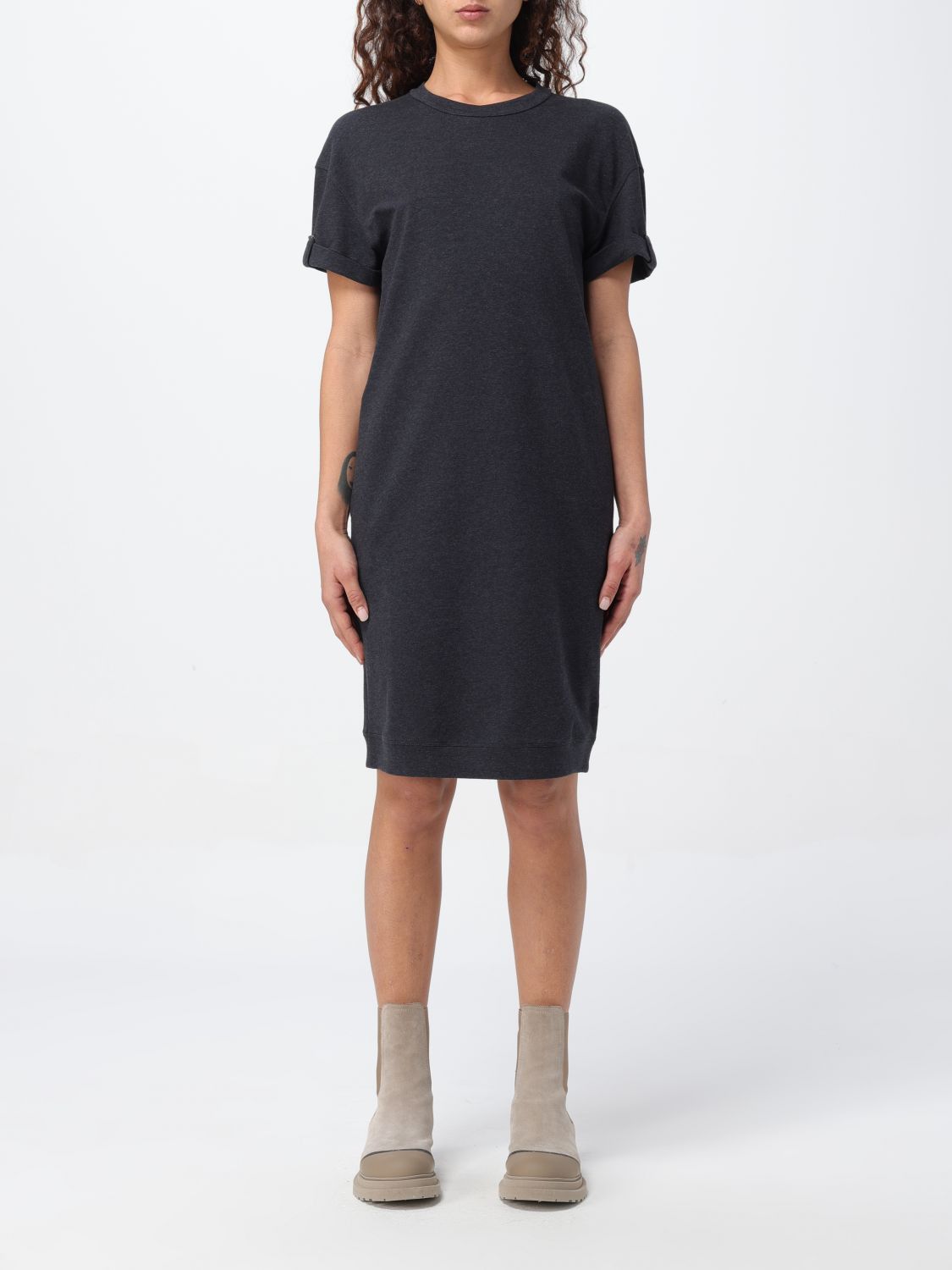 image of Brunello Cucinelli Dress Woman Charcoal, Women's (Size Medium)