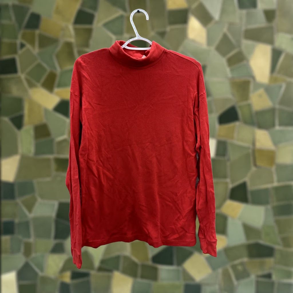 Vintage Womens Unbranded Red Long Sleeve Turtleneck Shirt Size Medium Size M / US 6-8 / IT 42-44 - 1 Thumbnail