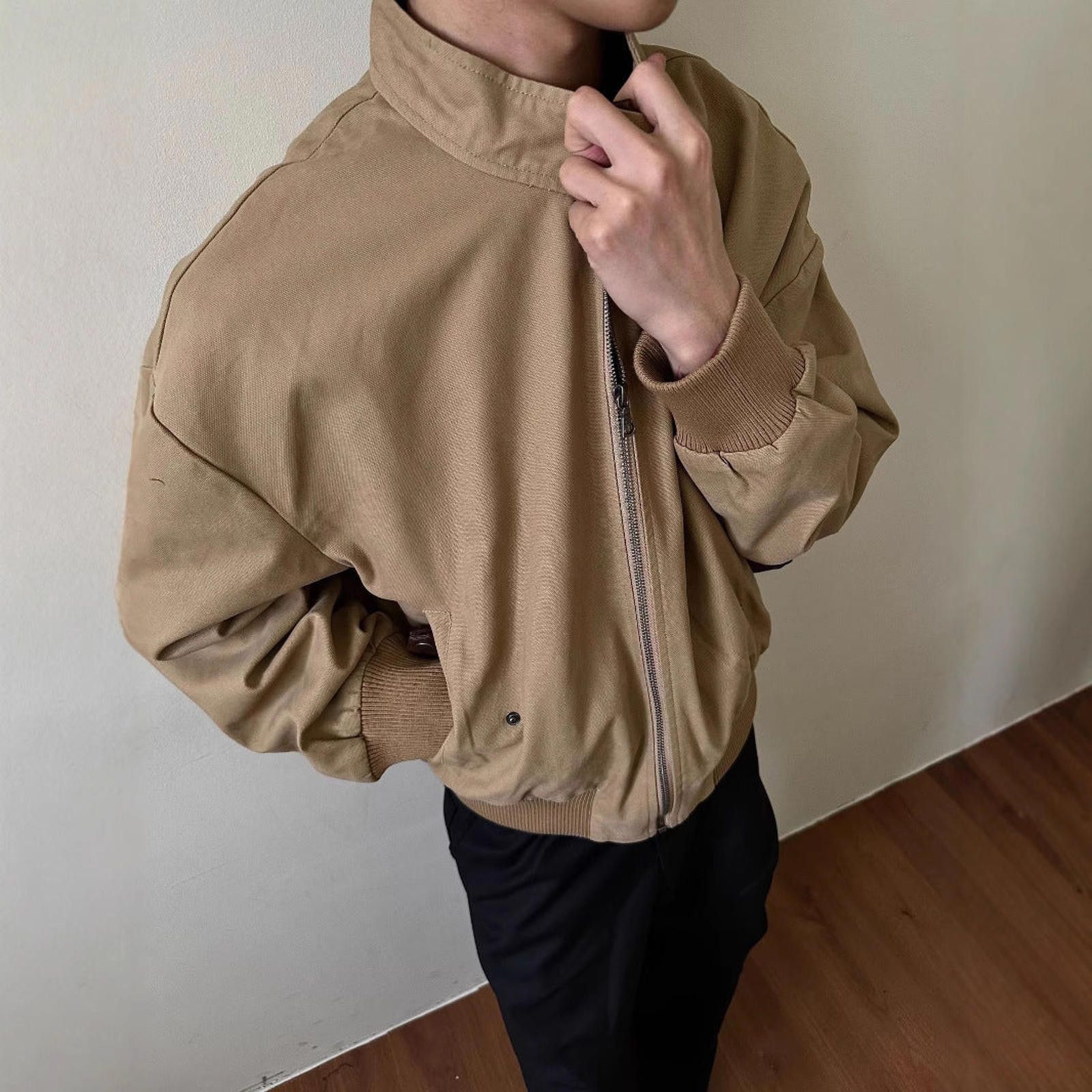 Other Beige Casual Bomber Jacket, Relaxed Fit Outerwear Size US M / EU 48-50 / 2 - 3 Thumbnail