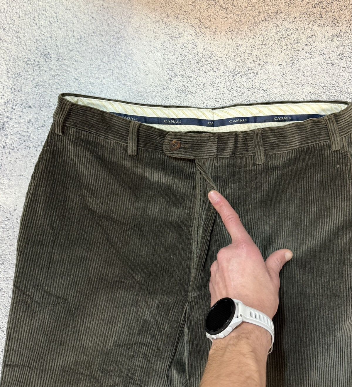 Canali Canali Men Corduroy Chino Pants Made In Italy Size 50 Luxury Size US 34 / EU 50 - 5 Thumbnail