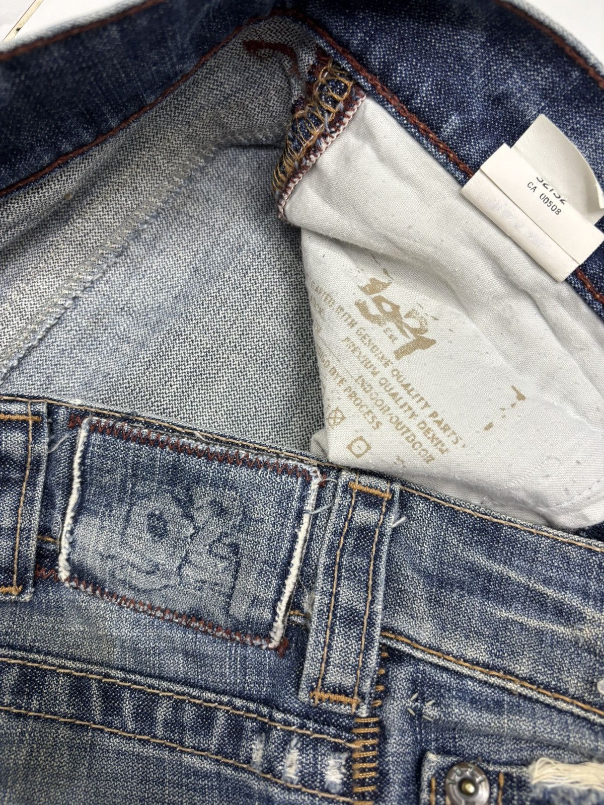 If Six Was Nine Flare Jeans Ripped Made in Canada 1921 Y2K True Religion Size US 32 / EU 48 - 11 Thumbnail