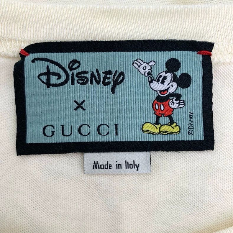 Gucci Gucci Diseney co-branded logo Mickey printed beige round-ne Size US S / EU 44-46 / 1 - 6 Thumbnail